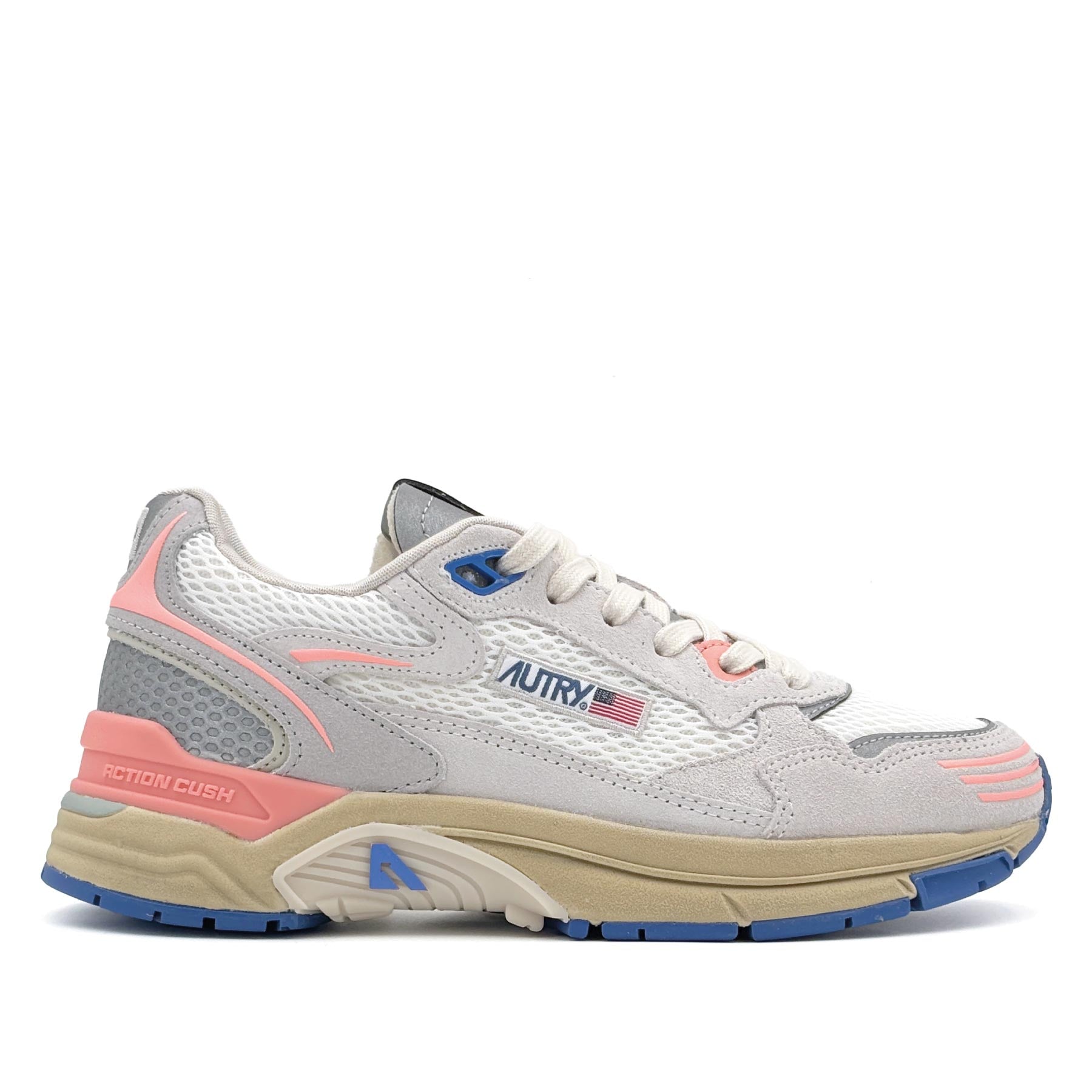 Hyperway Low Women Mesh Suede White Peach