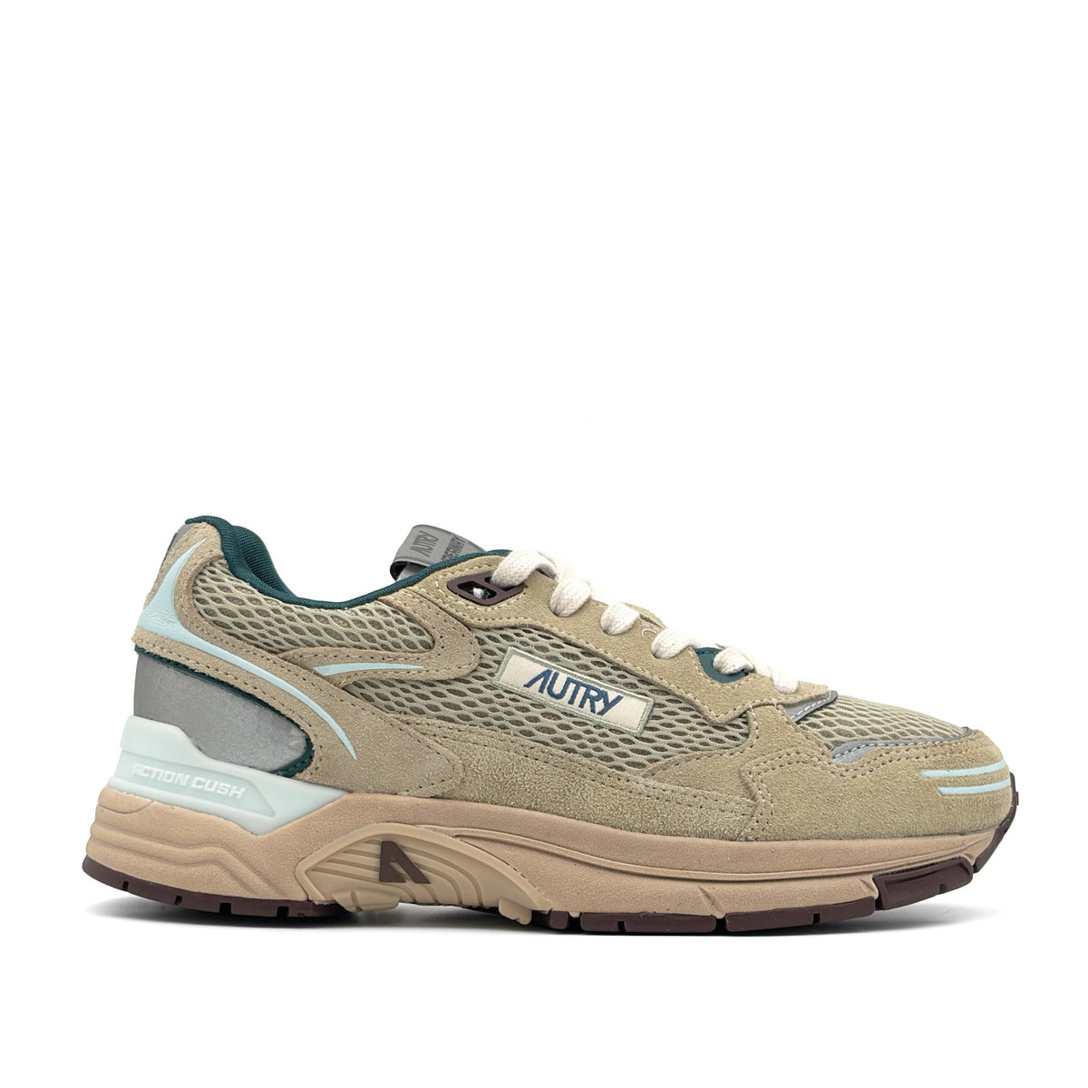 Hyperway Low Women Suede Mesh Ecru Spa Blue