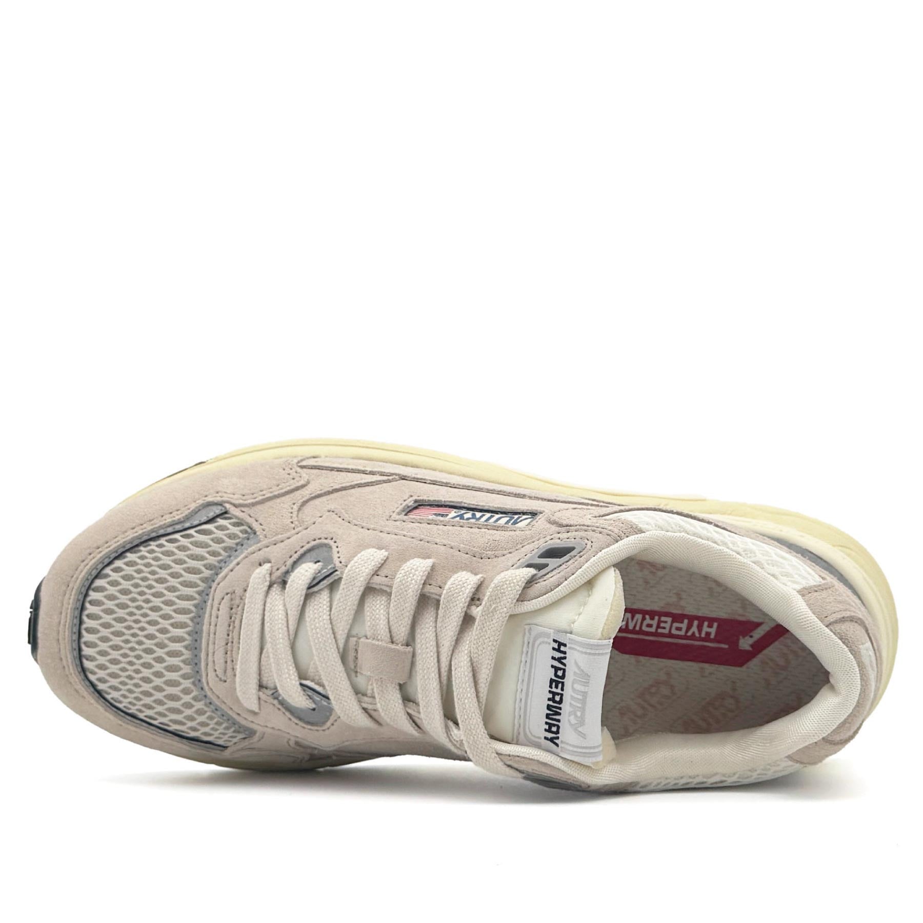 Hyperway Low Women Suede Mesh Sand Silver