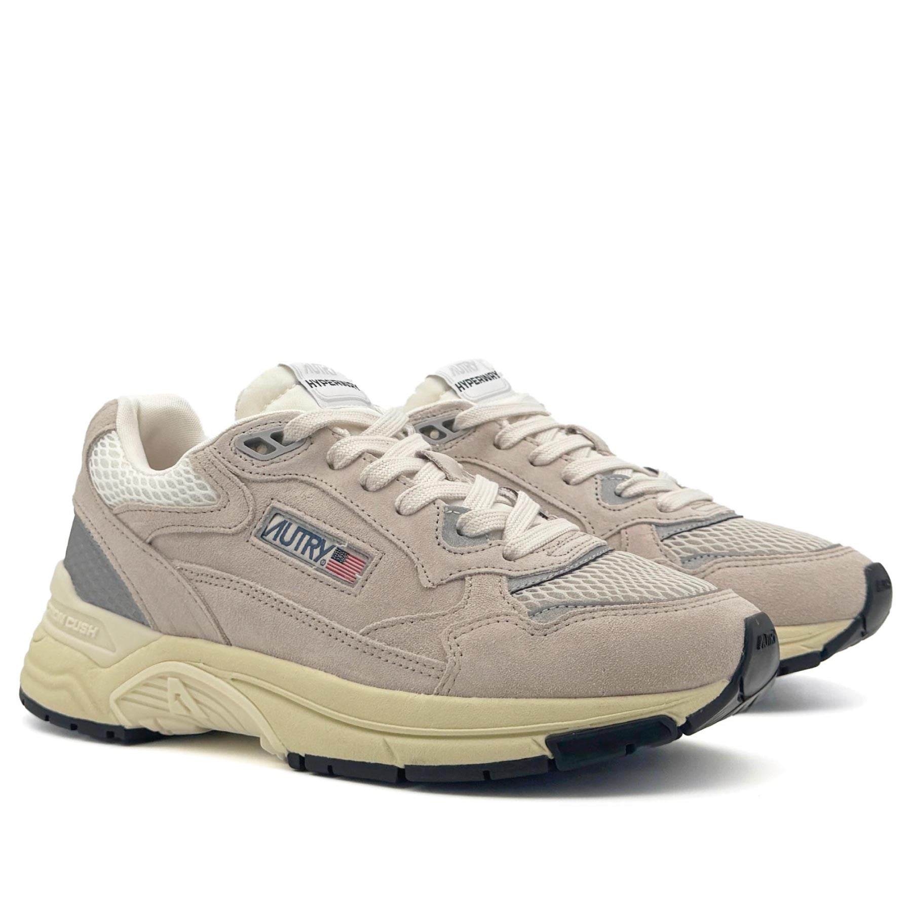Hyperway Low Women Suede Mesh Sand Silver