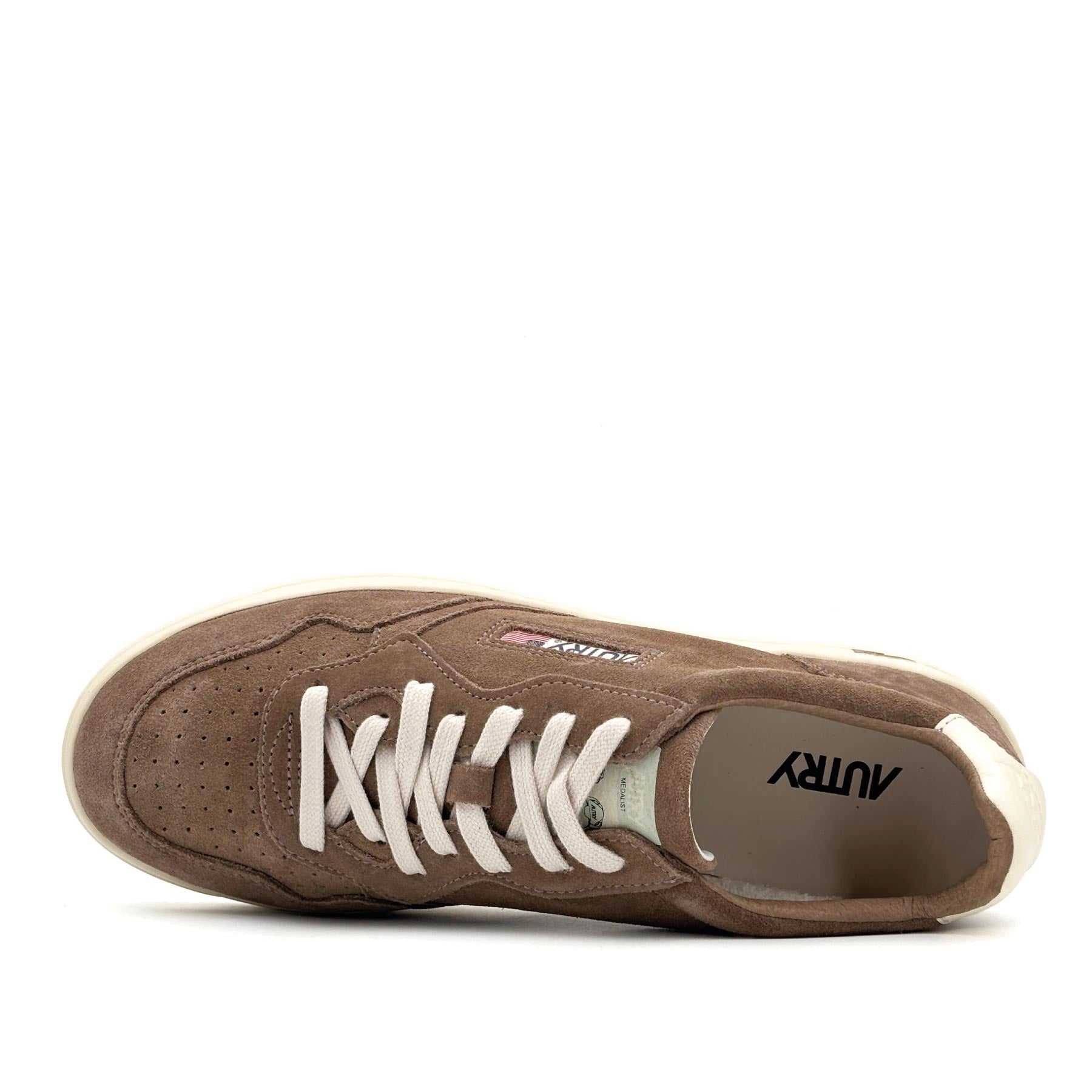 Medalist Low Man Leather Finish Suede Cigar White