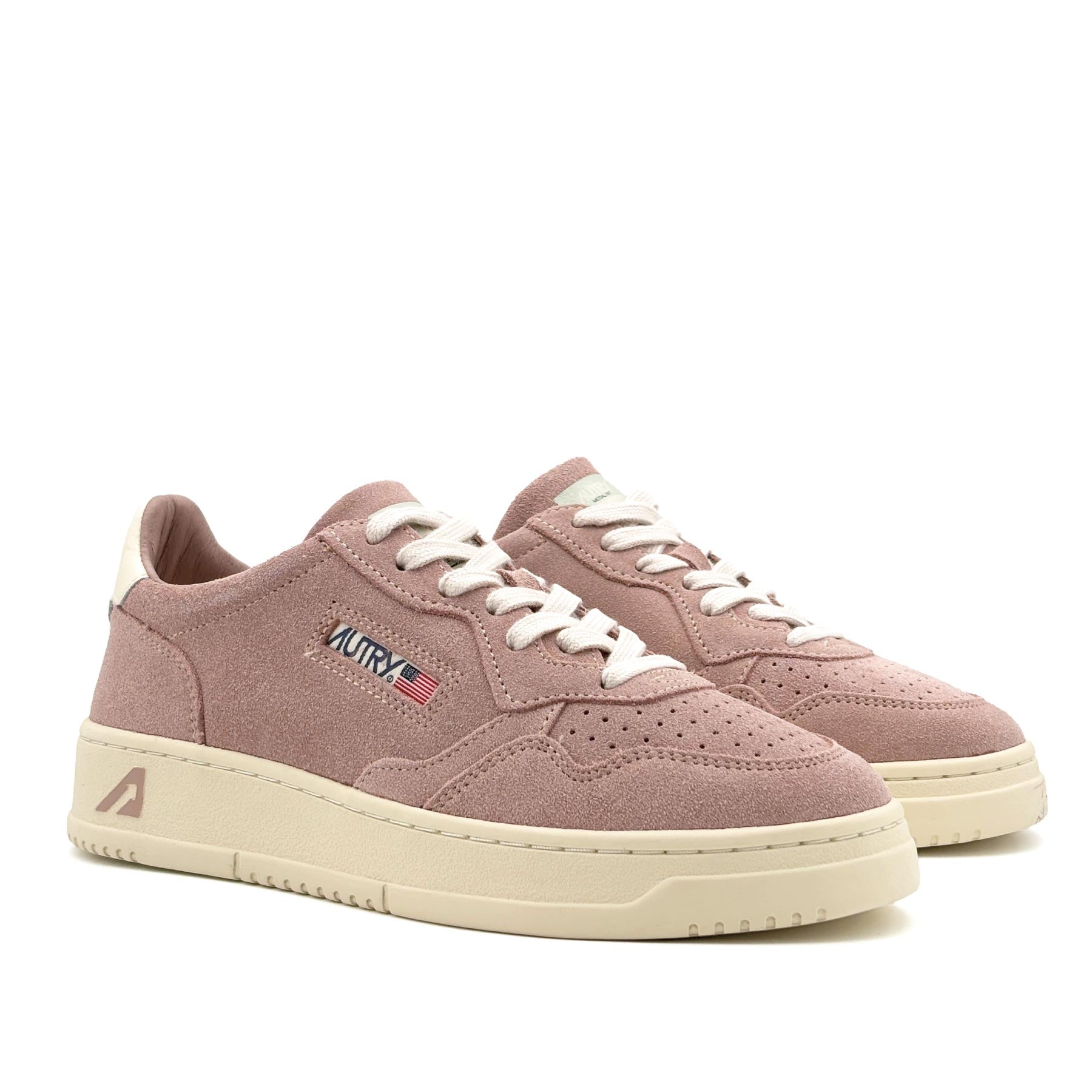 Medalist Low Women Finish Suede Rosecan White