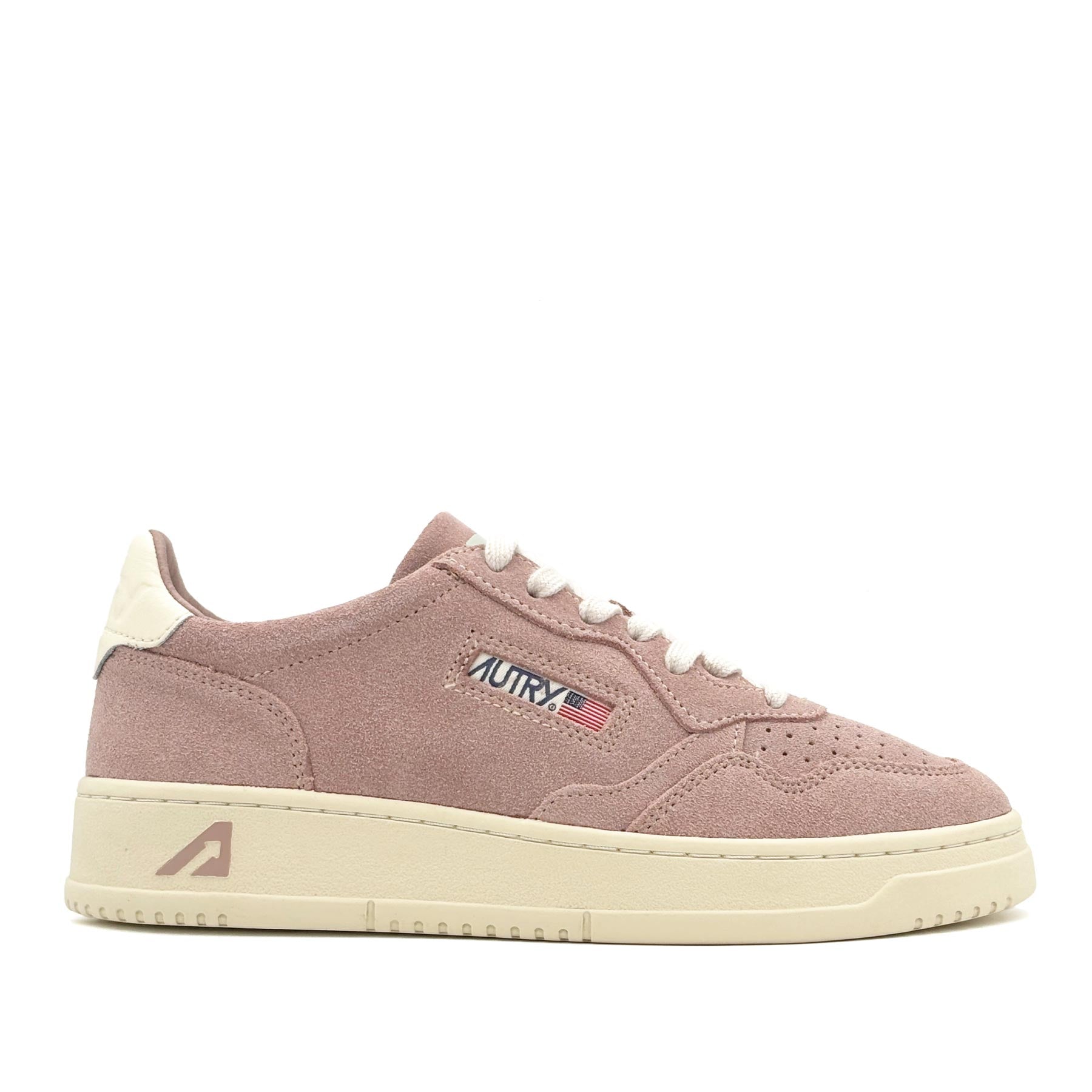 Medalist Low Women Finish Suede Rosecan White