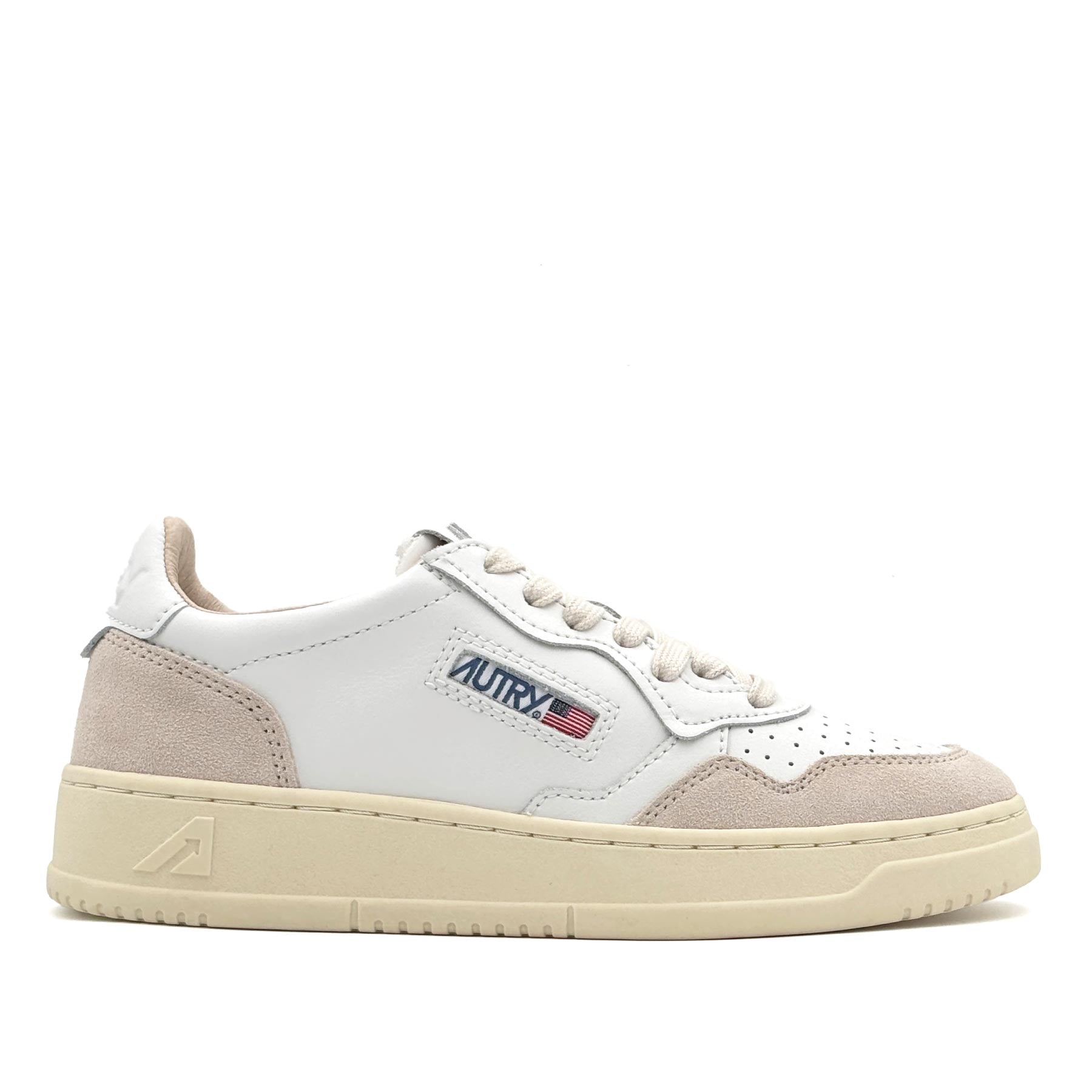 Medalist Low Women Leather Suede White