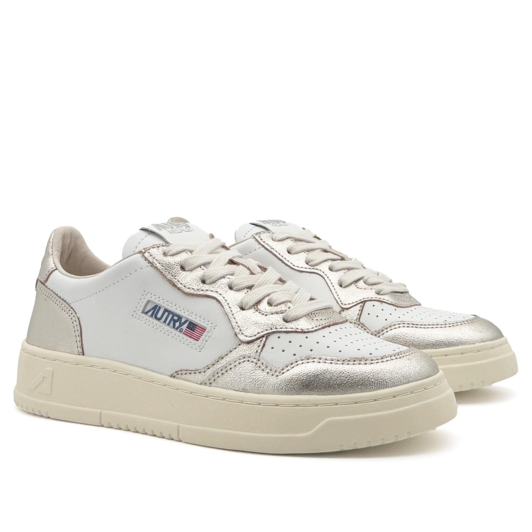 Medalist Low Women Leather White Platinum