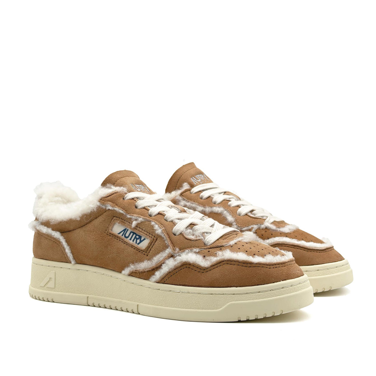 Medalist Low Women Suede Shearling Cognac