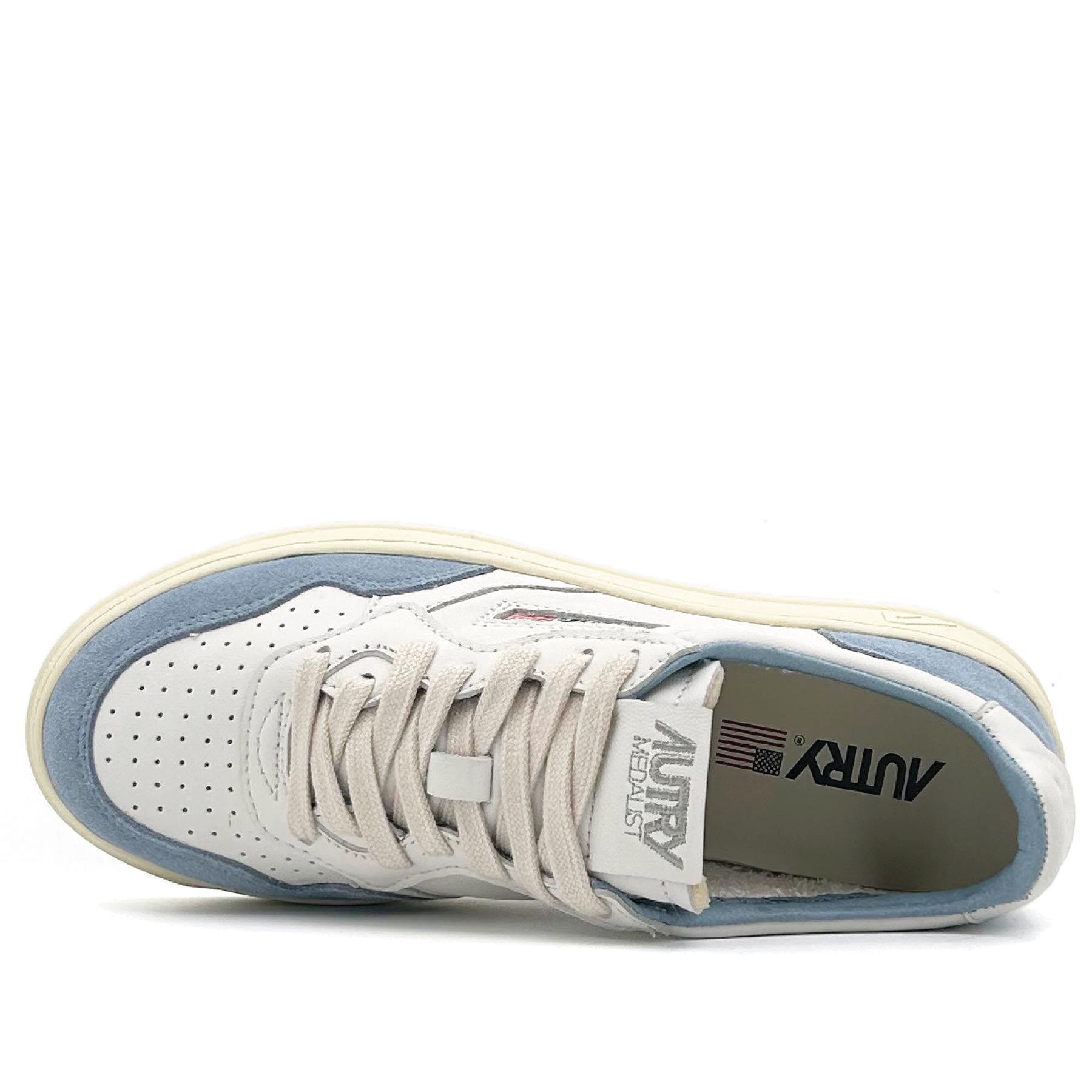 Medalist Low Women White Goat Leather Street Suede