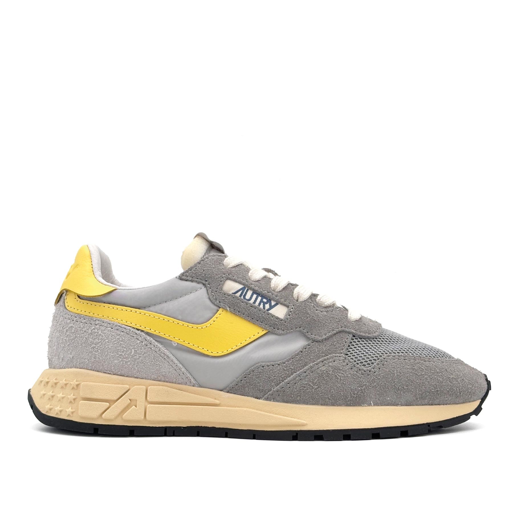 Reelwind Low Women Suede Net 3C Plumb Yellowflower