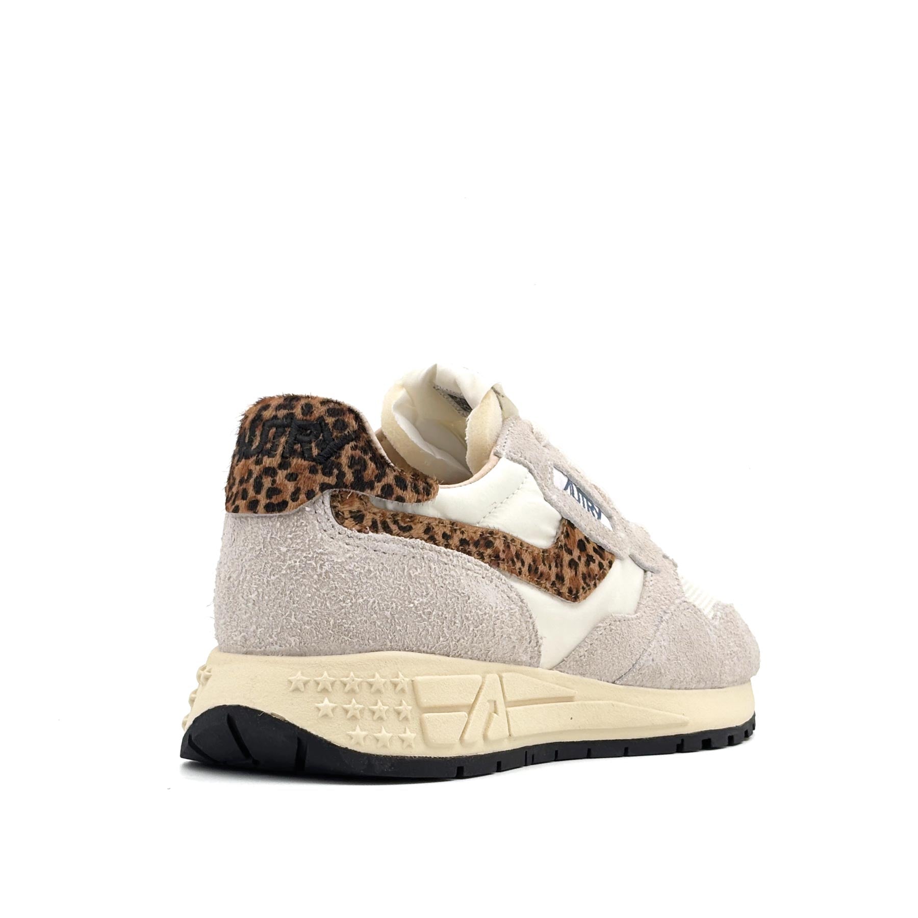 Reelwind Low Women Suede Nylon Pony White Leo