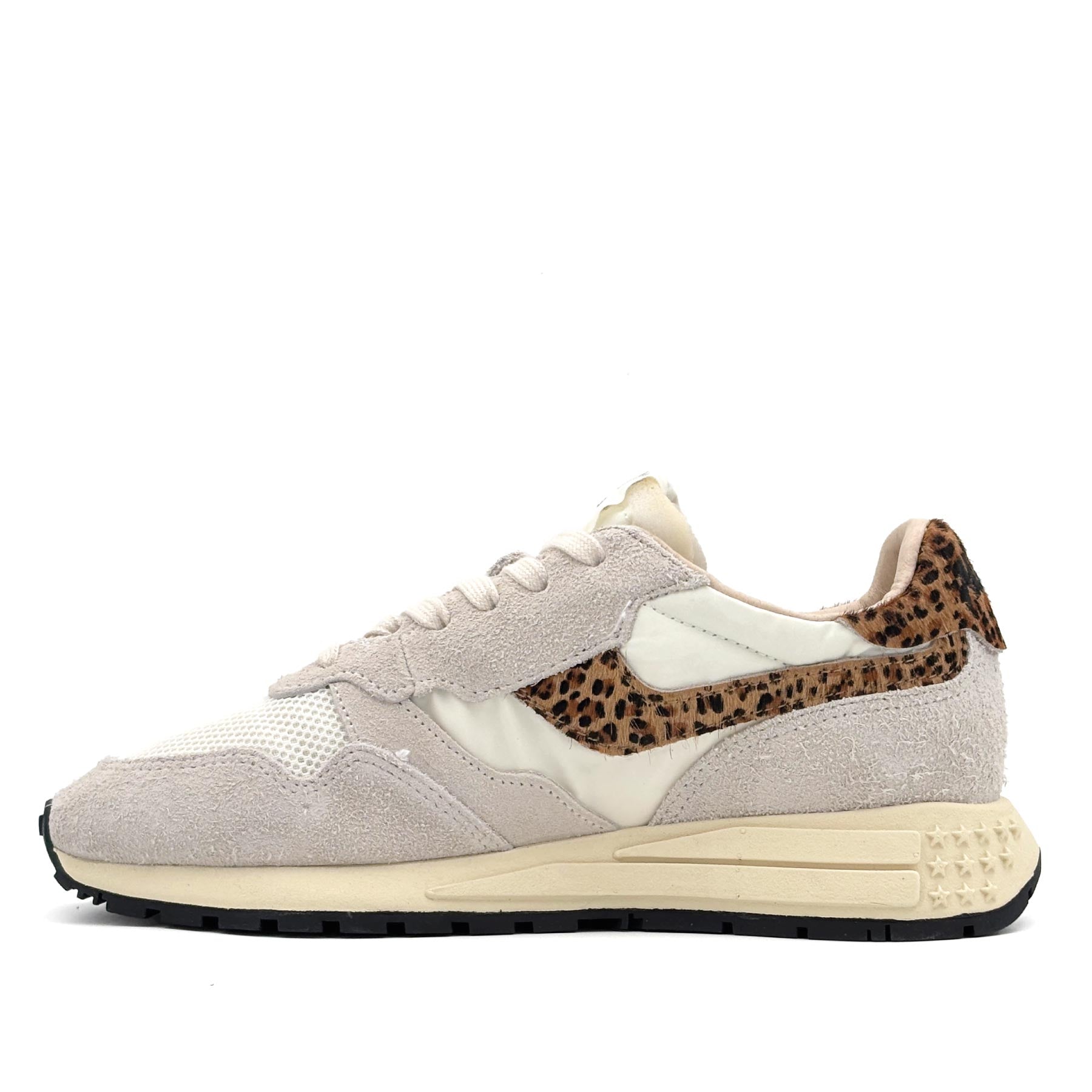 Reelwind Low Women Suede Nylon Pony White Leo