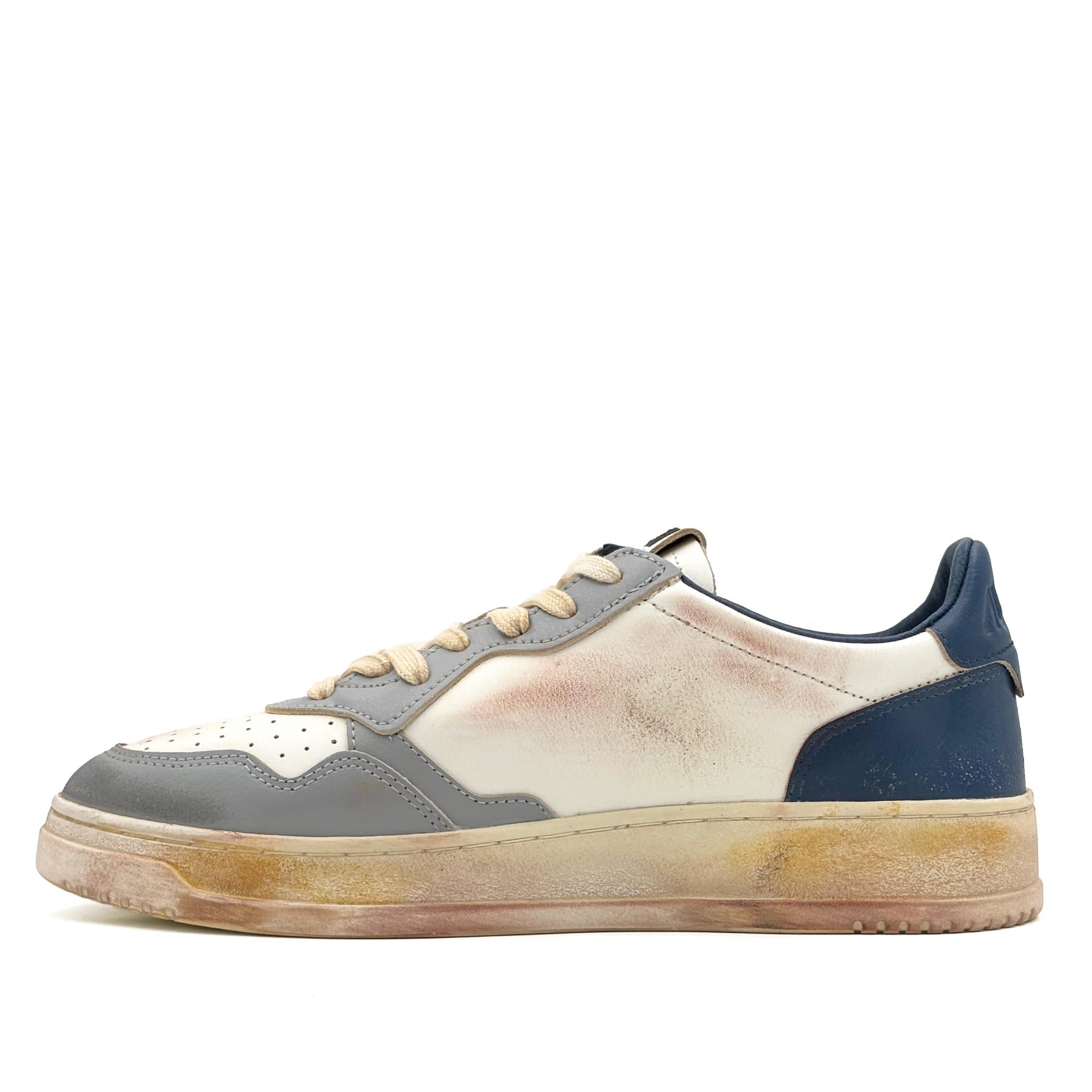 Super Vintage Low Man Leather Limestone Blue