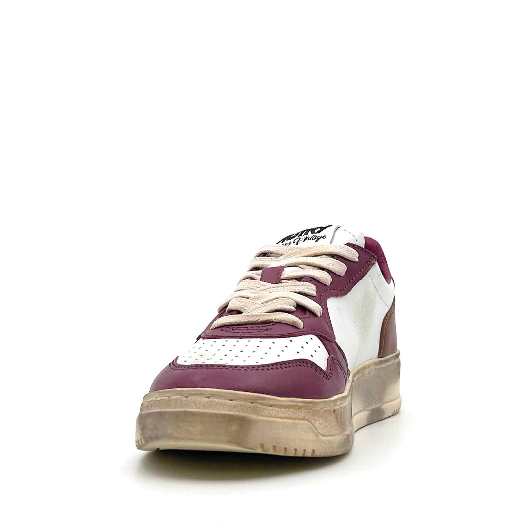 Super Vintage Low Women Leather Raspberry White Cshl