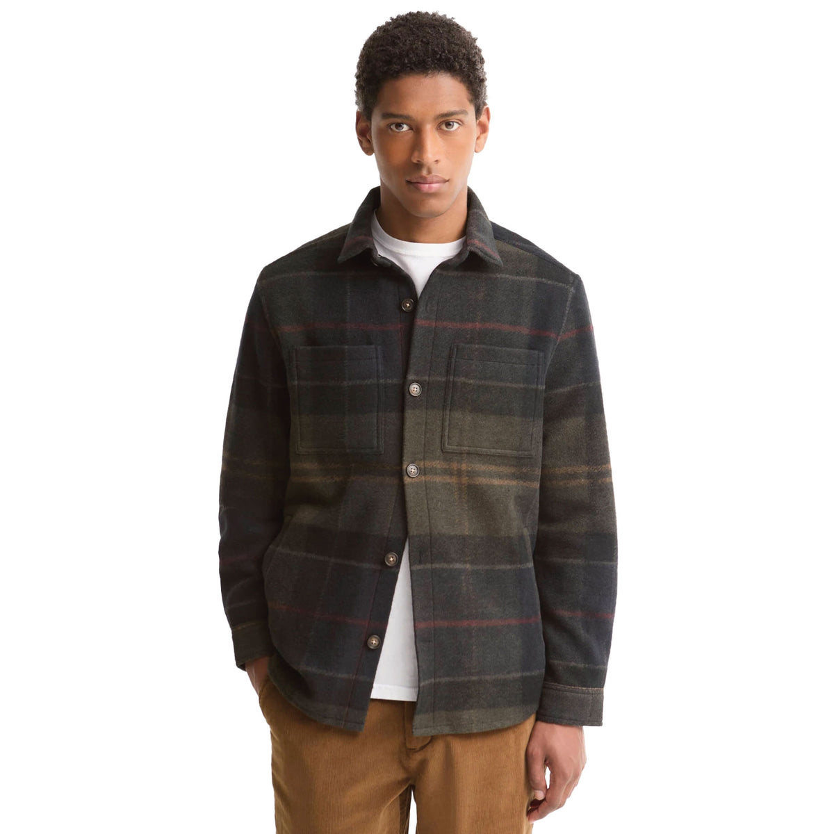Woodlane Brushed Check Overshirt Classic Tartan