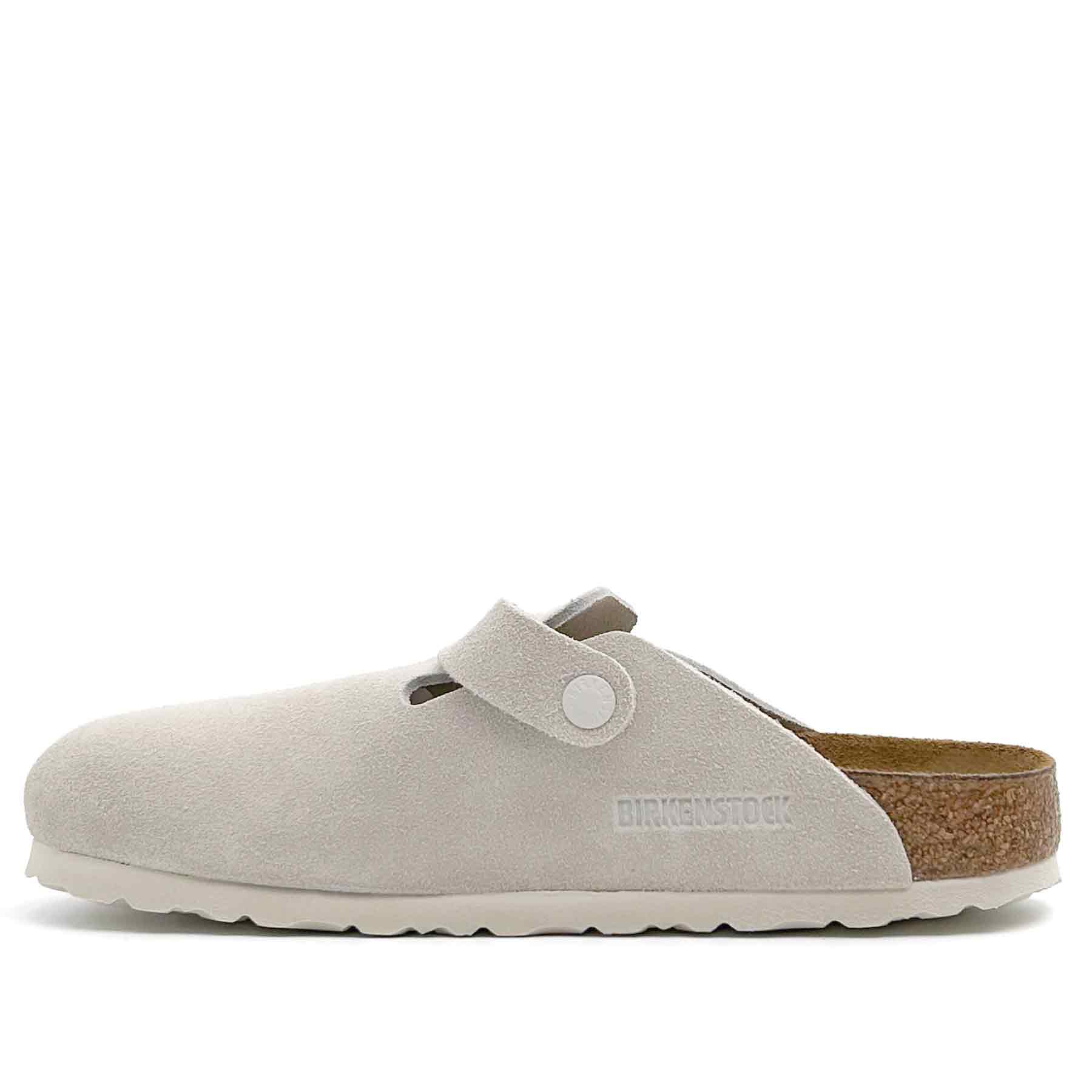 Boston Antique White Suede Smal
