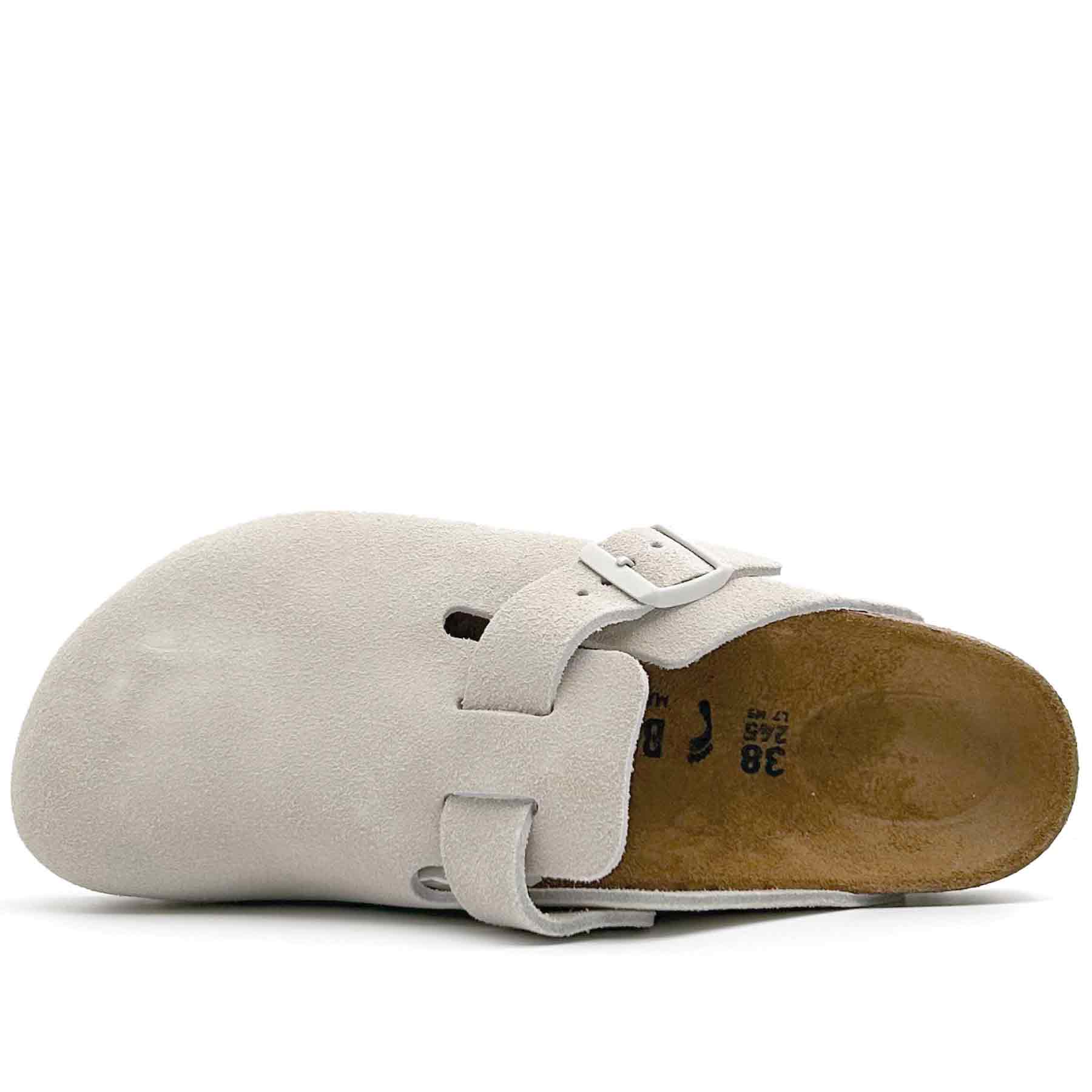 Boston Antique White Suede Smal