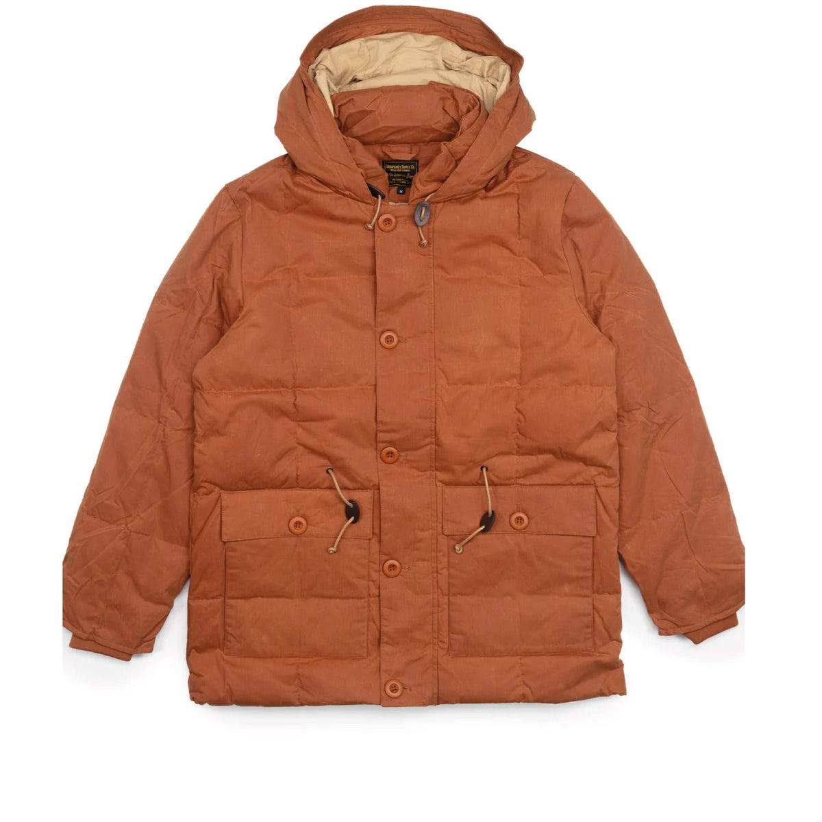 Down Expedition Parka Hbt Waxed Dark Orange