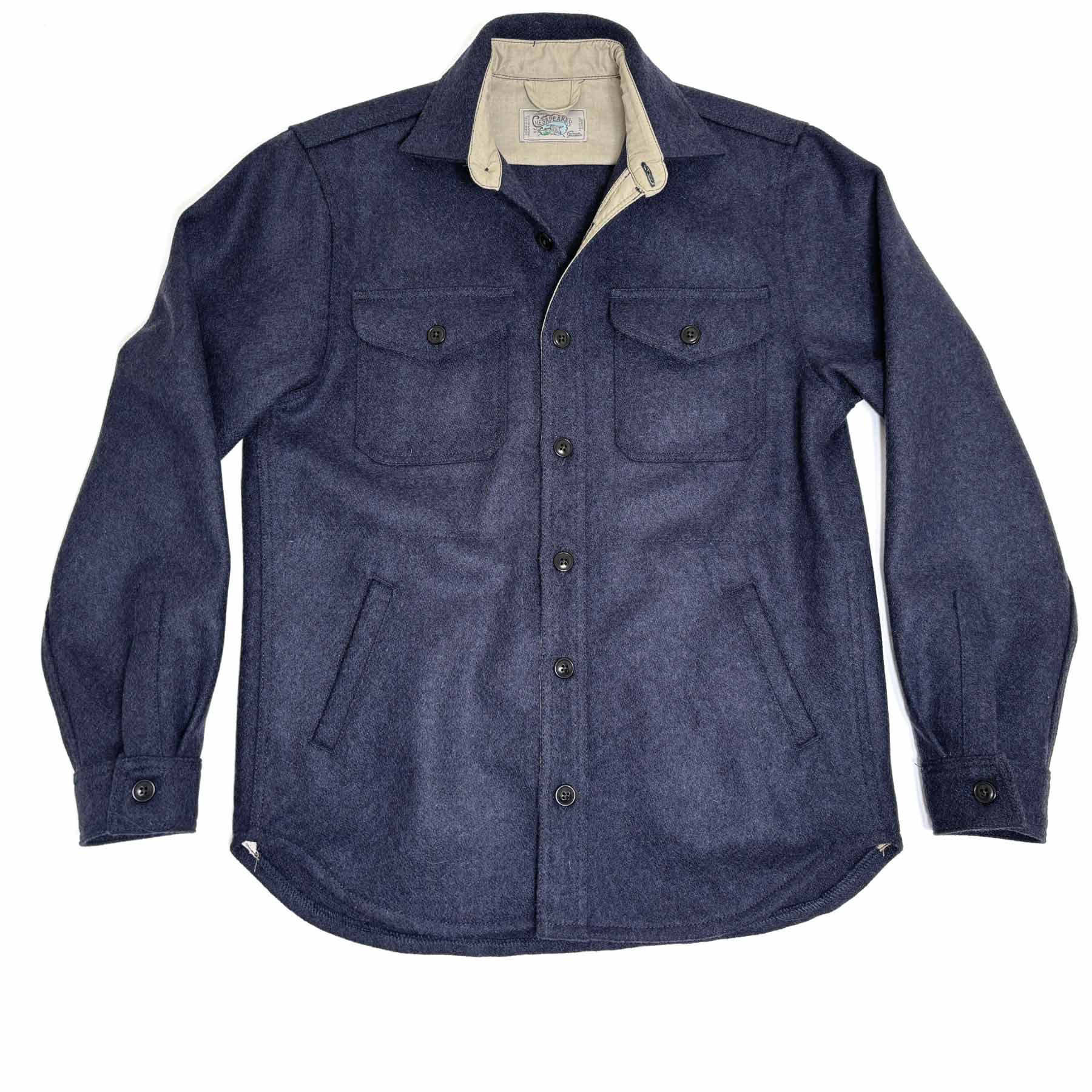 Outdoor Wool Shirt 4 Pocket Jackson Hole Navy