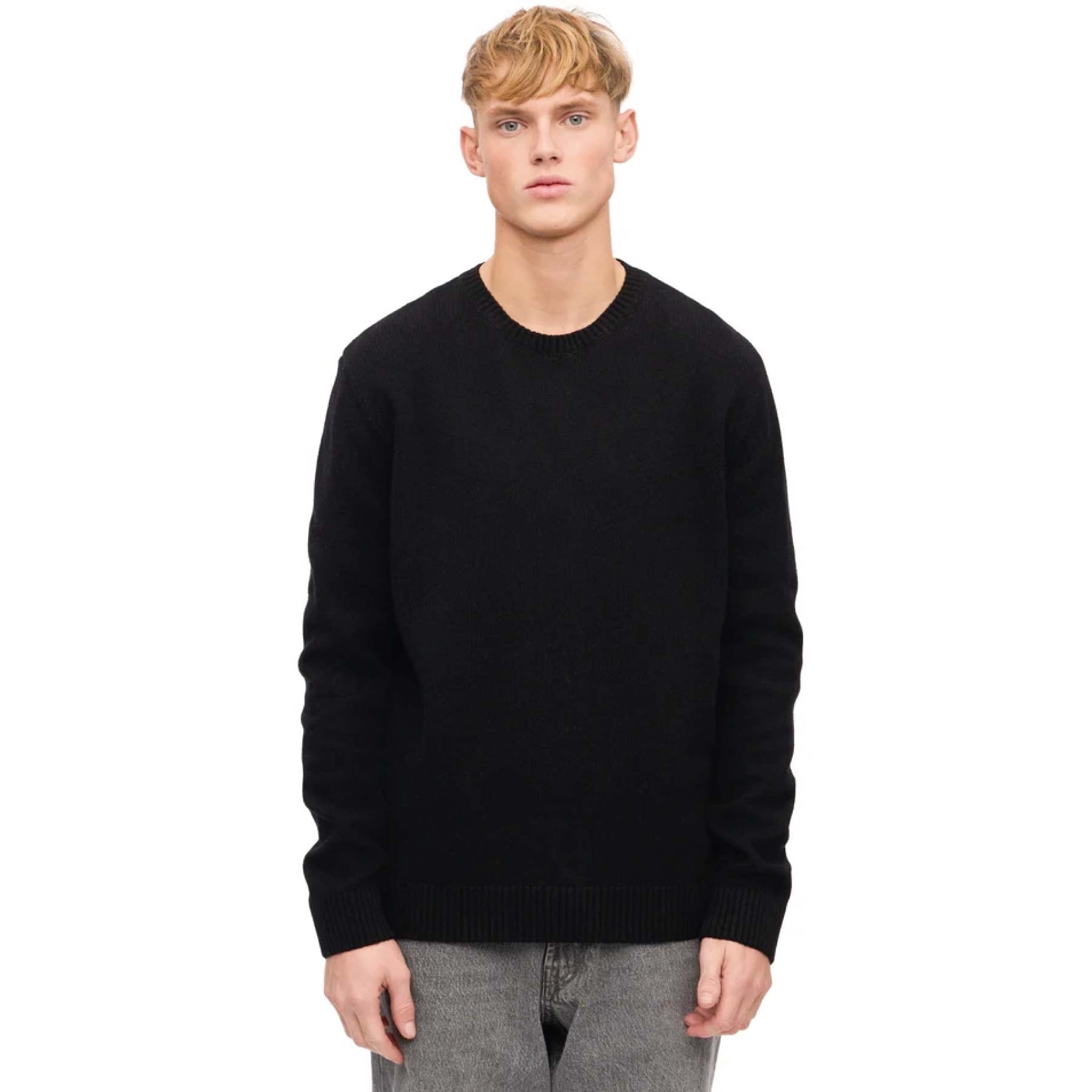 Classic Merino Wool Crew Deep Black