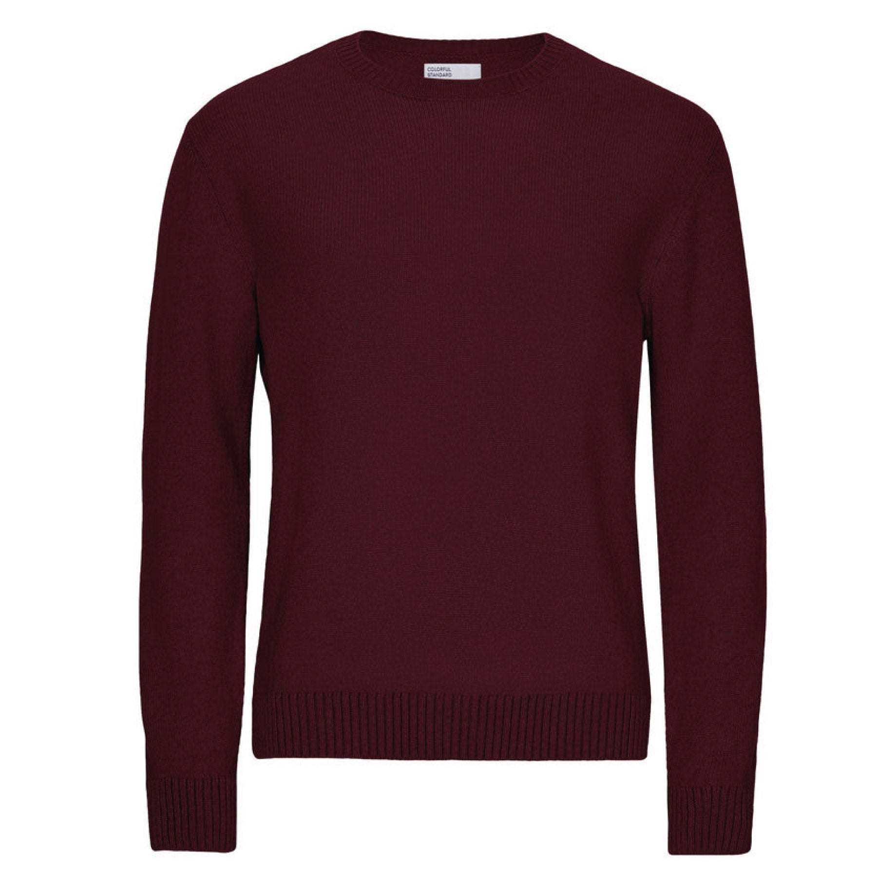Classic Merino Wool Crew Oxblood Red