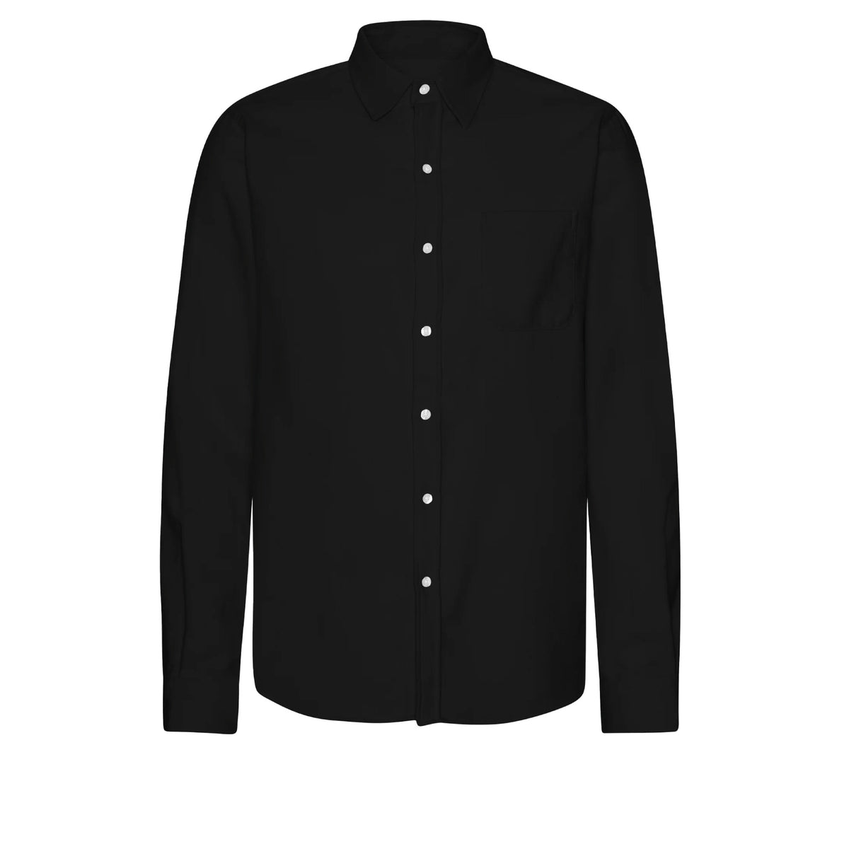 Organic Flannel Shirt Deep Black