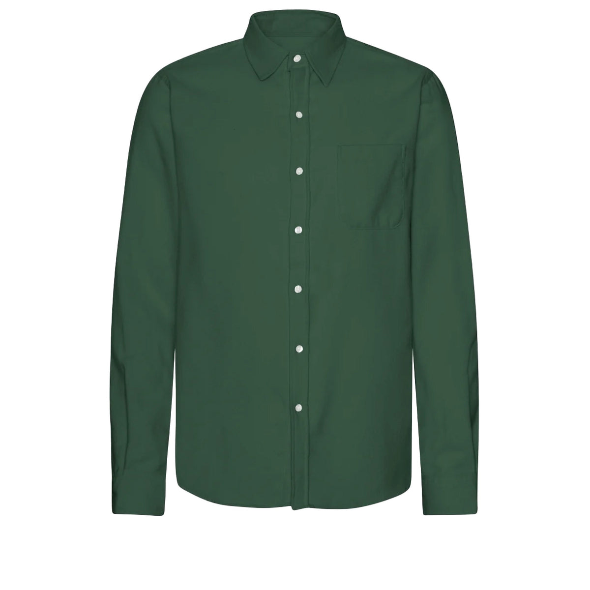 Organic Flannel Shirt Emerald Green