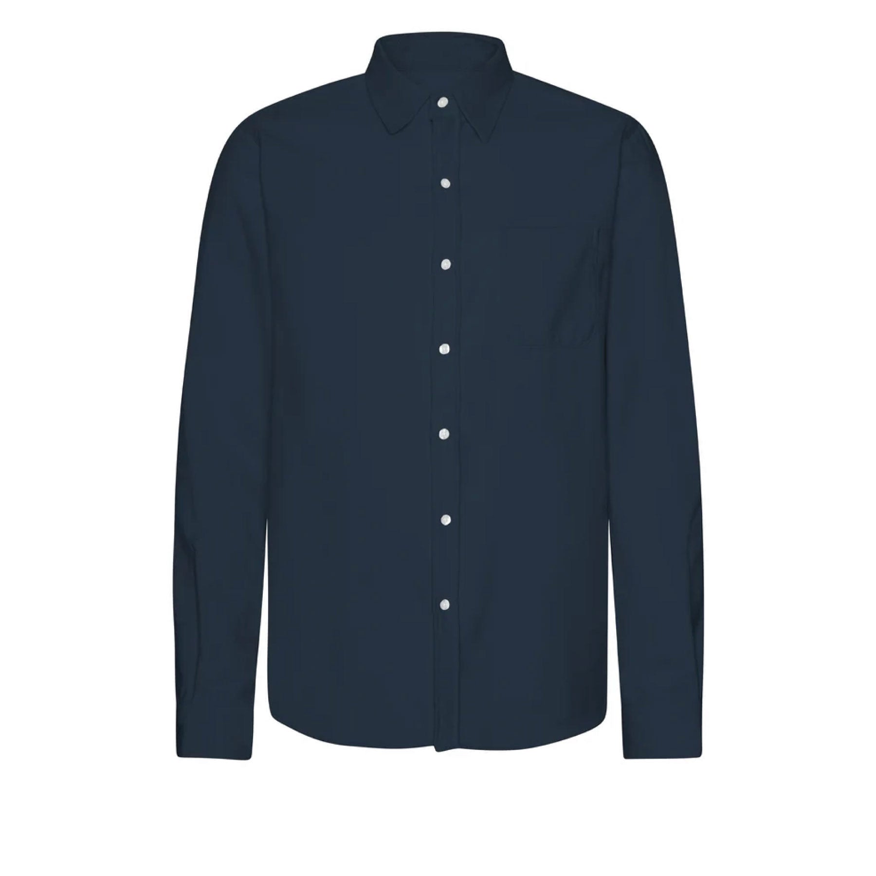 Organic Flannel Shirt Navy Blue