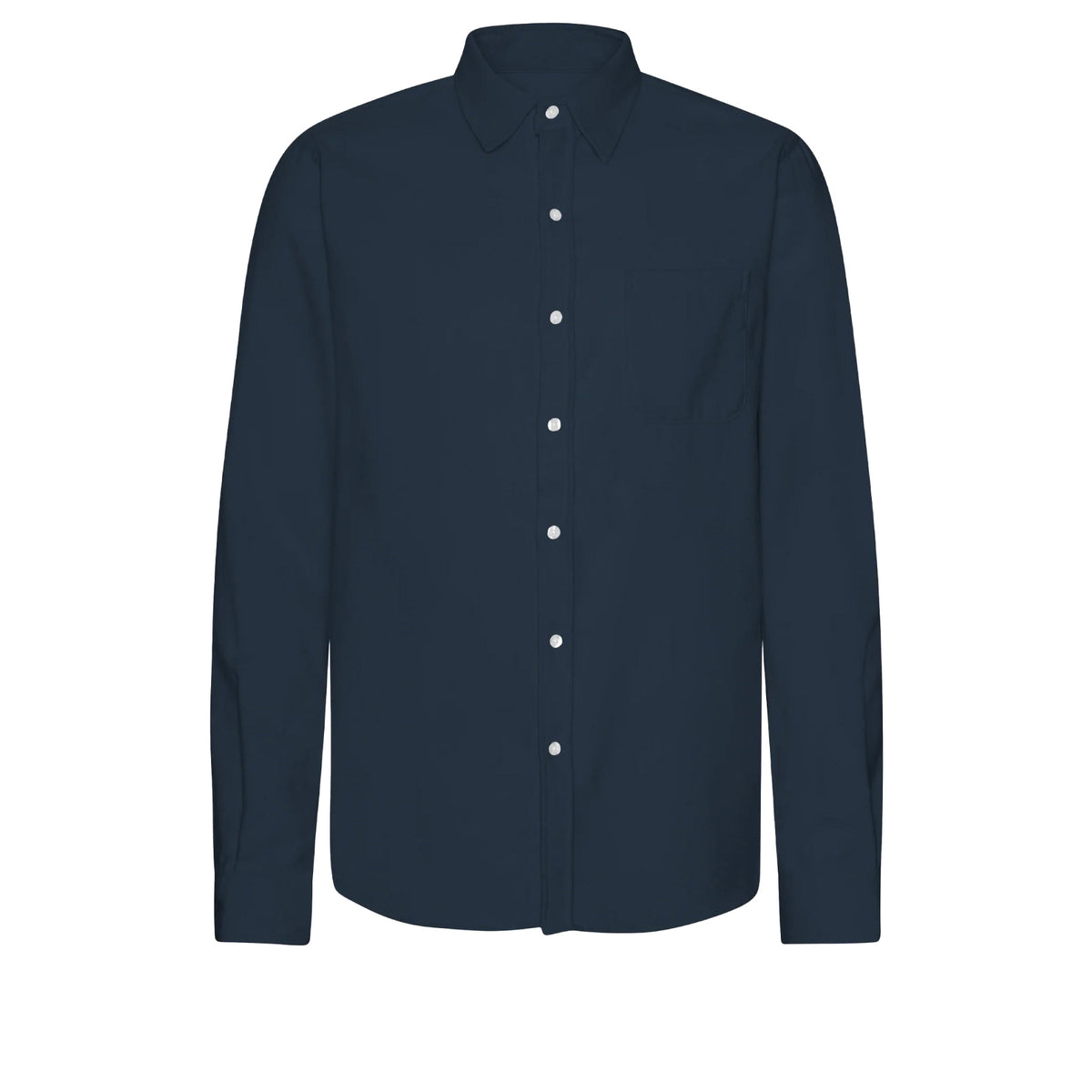 Organic Flannel Shirt Navy Blue