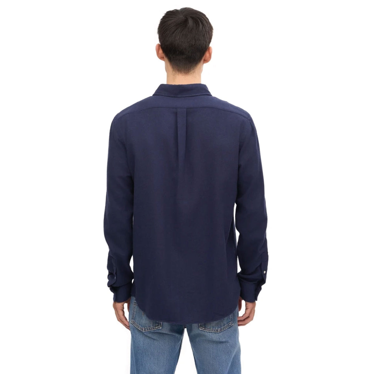 Organic Flannel Shirt Navy Blue
