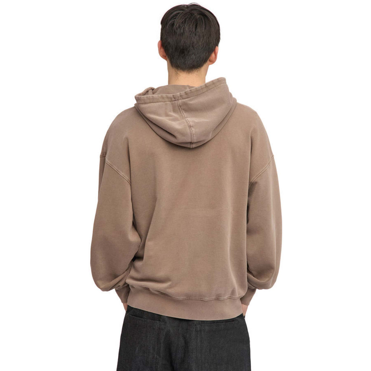 Organic Oversized Zip Hood Faded Khaki