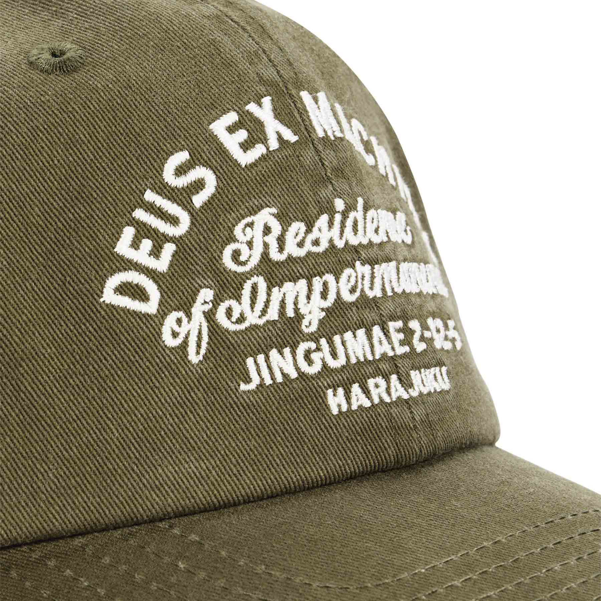 Harajuku Sign Dad Cap Olive Green