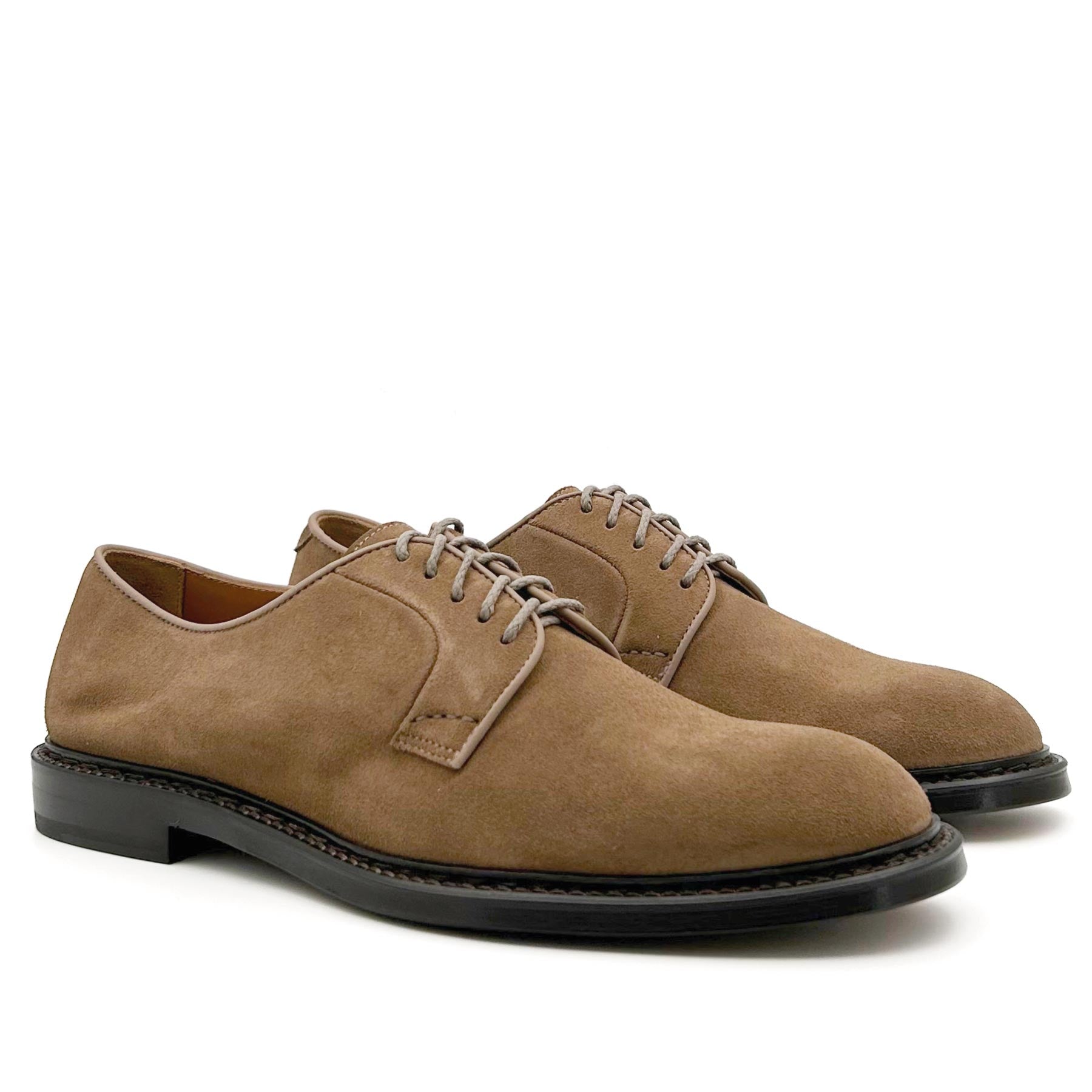 Derby Visone Palude Suede Lace-Ups