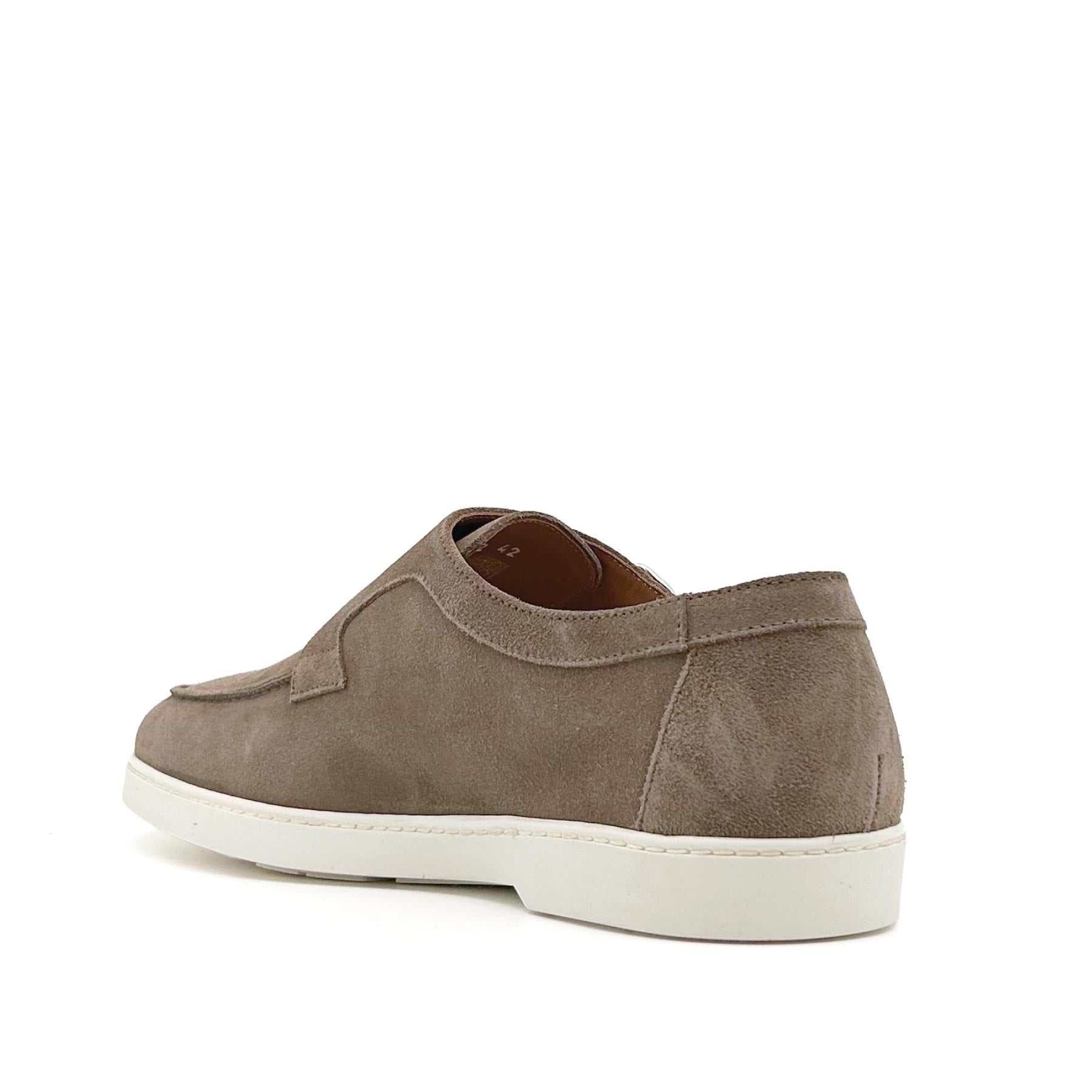 Double-Buckle Cocoa Suede