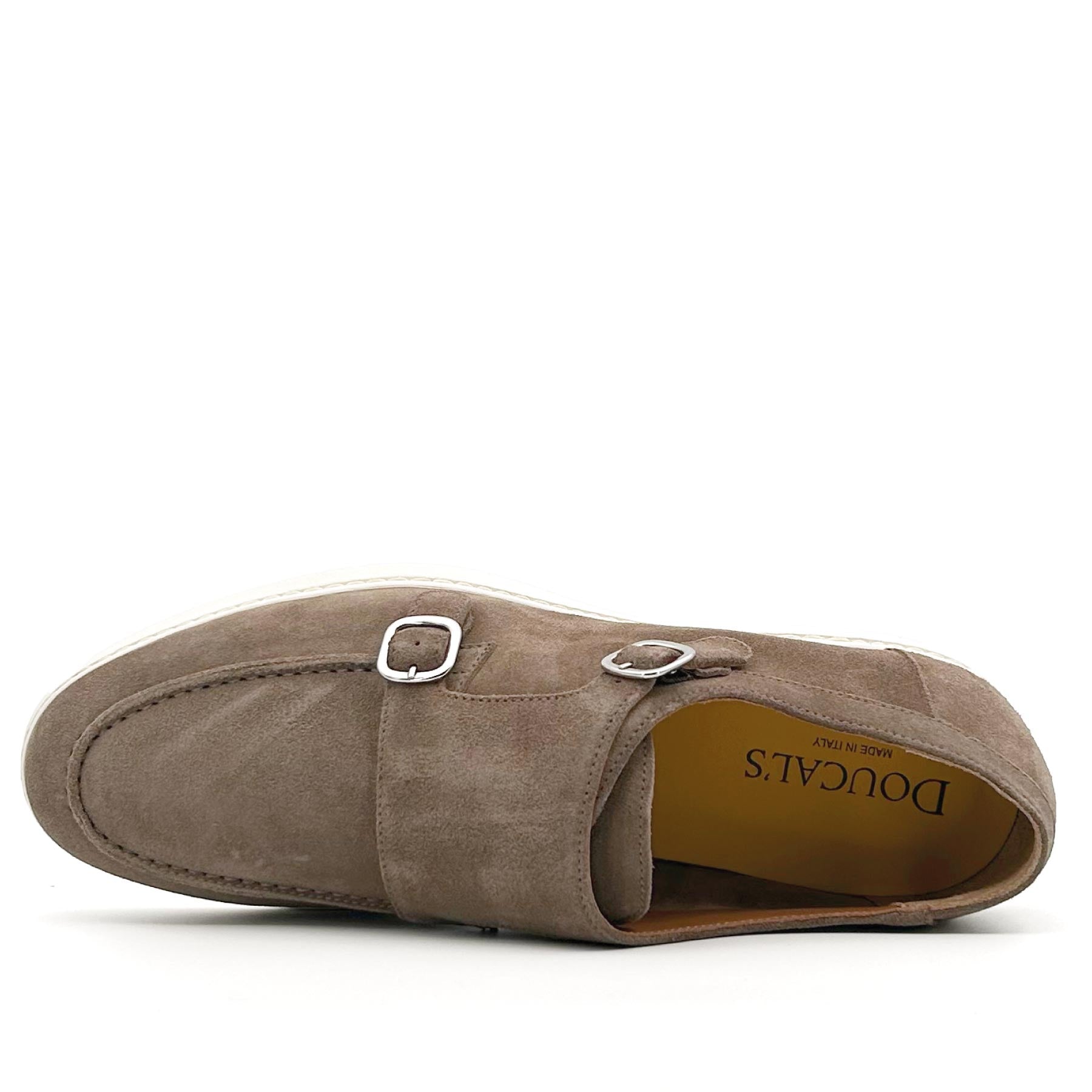 Double-Buckle Cocoa Suede