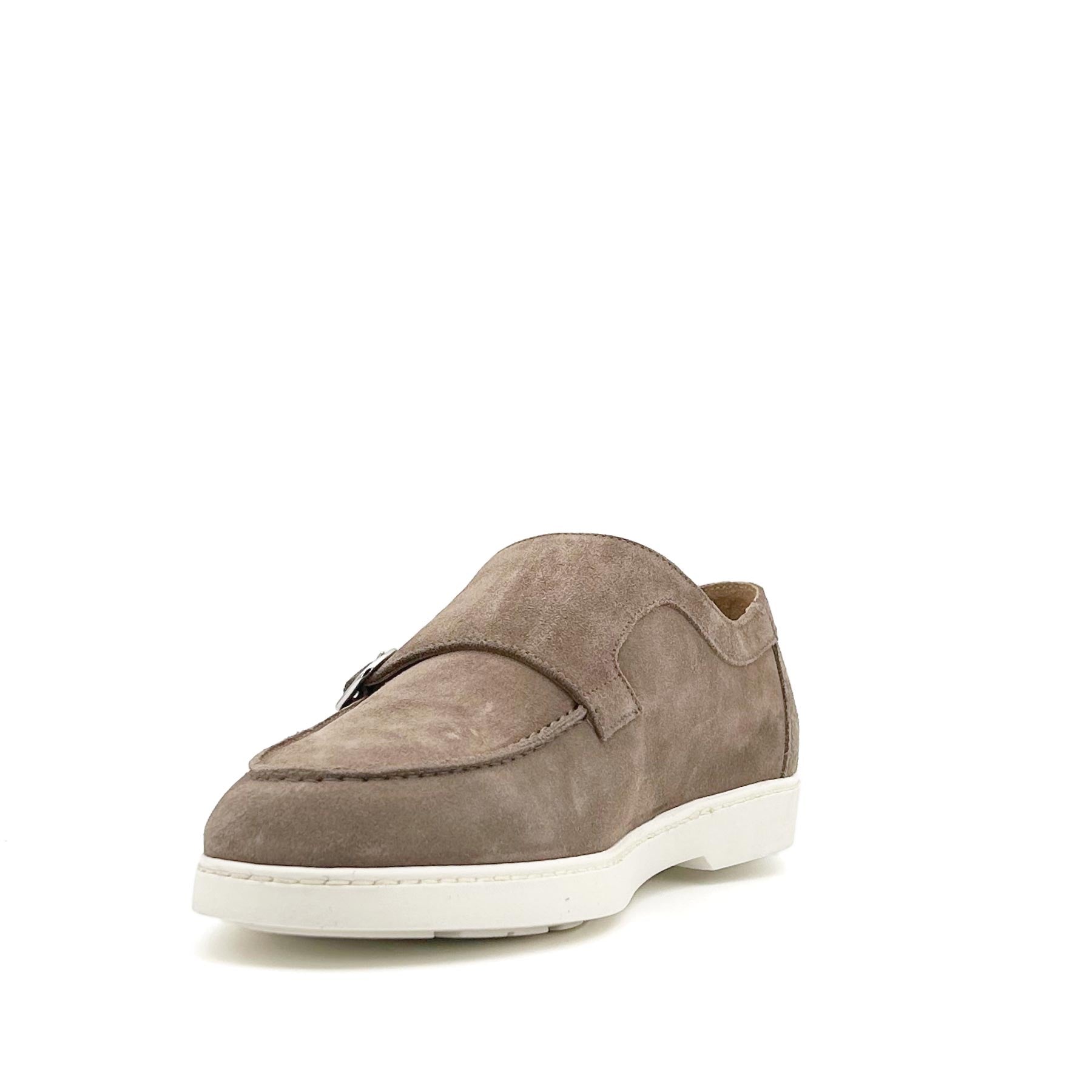 Double-Buckle Cocoa Suede