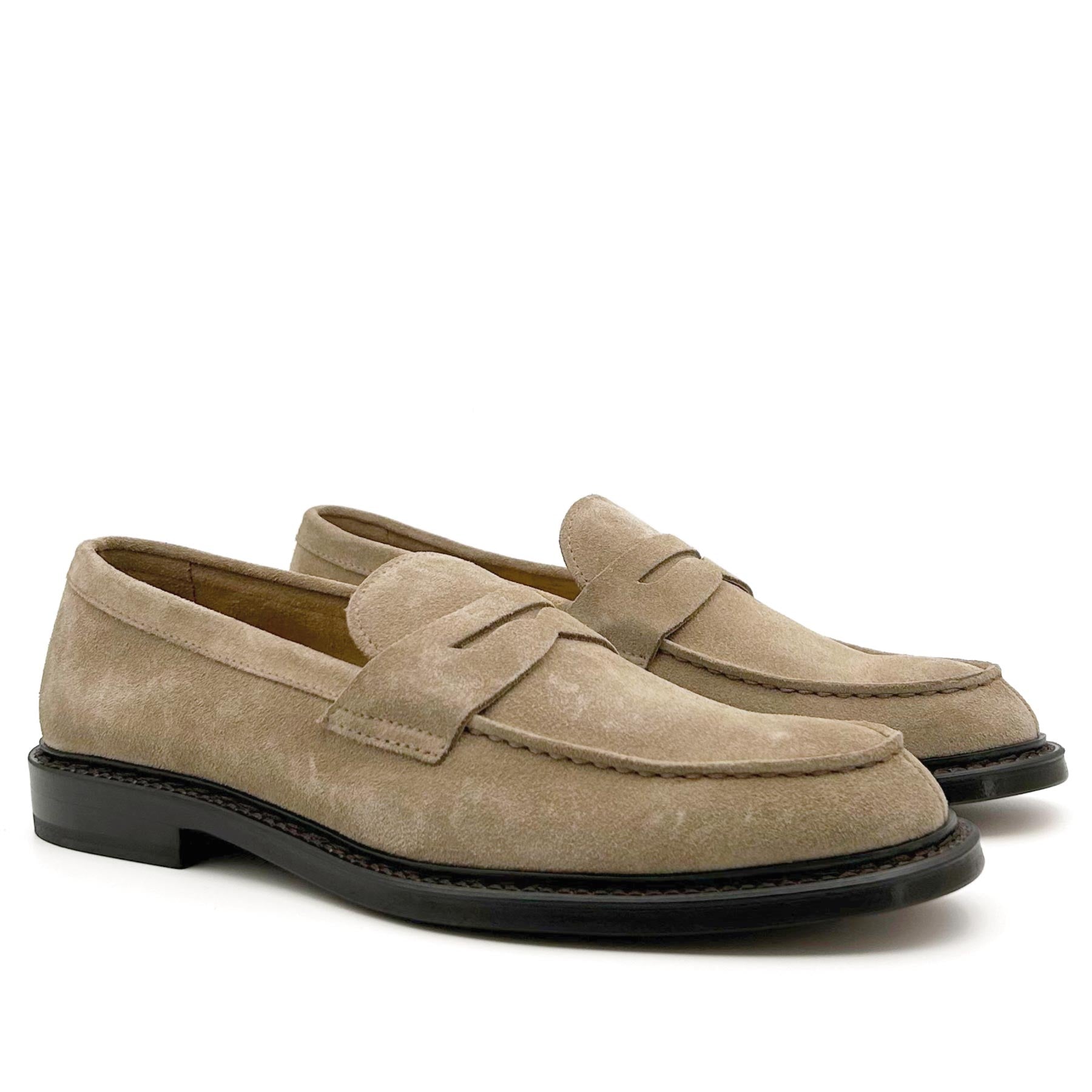 Penny Loafer Suede Sabbia