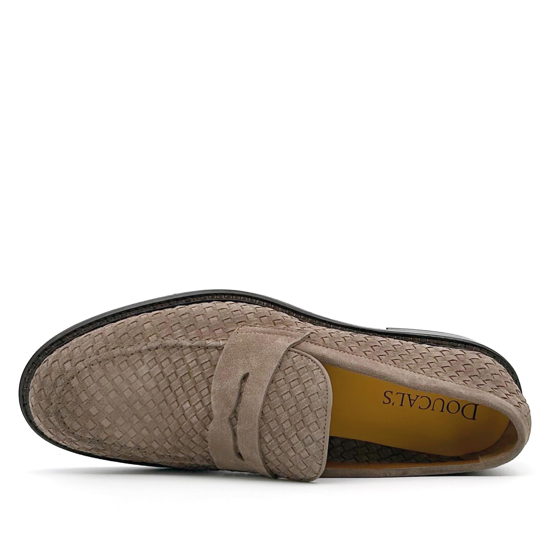 Penny Loafer Woven Suede Taupe