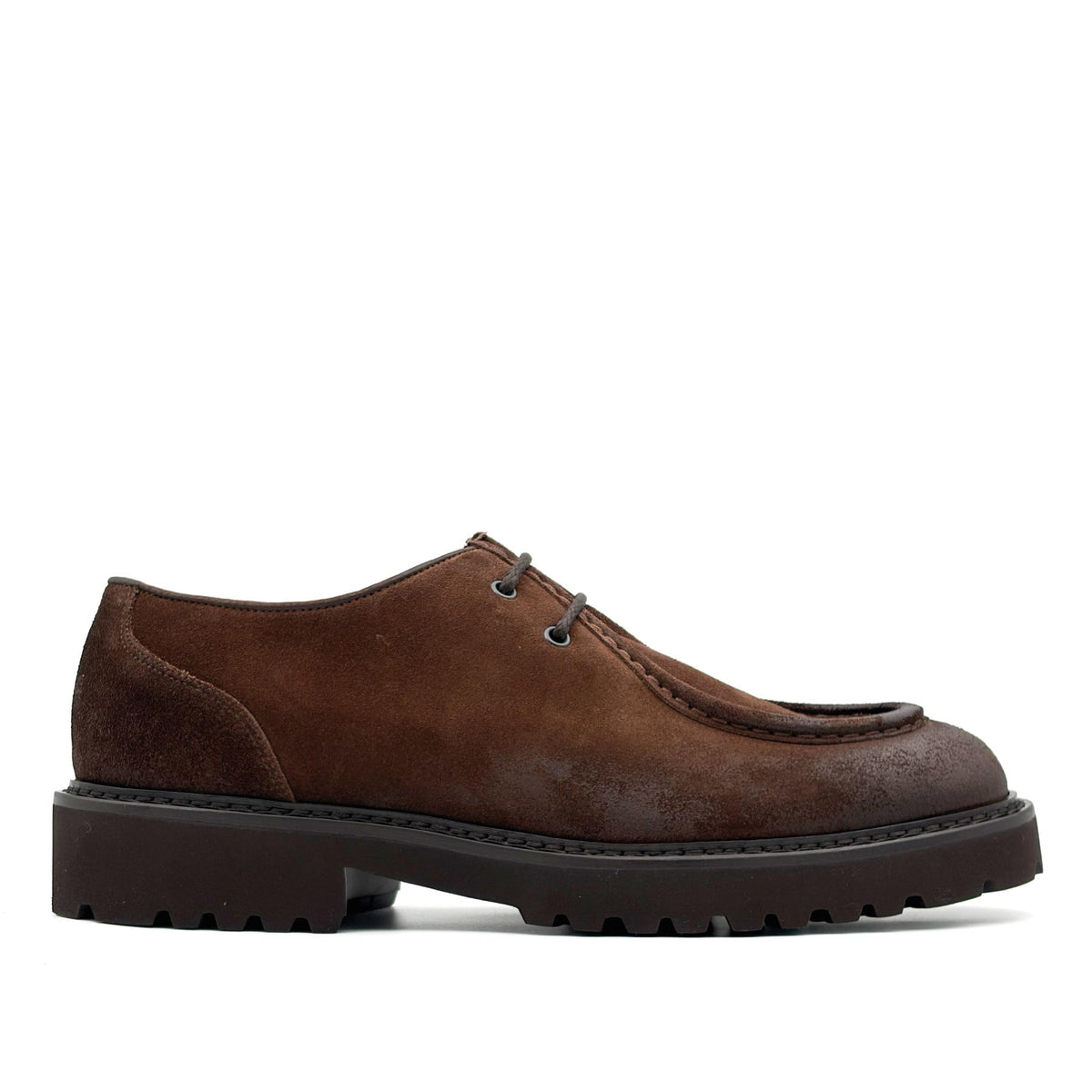 Two Eyelet Suede Derby Havana