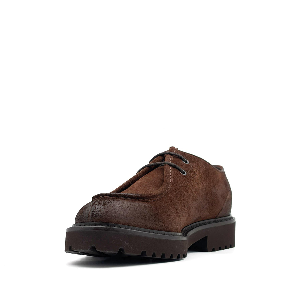 Two Eyelet Suede Derby Havana