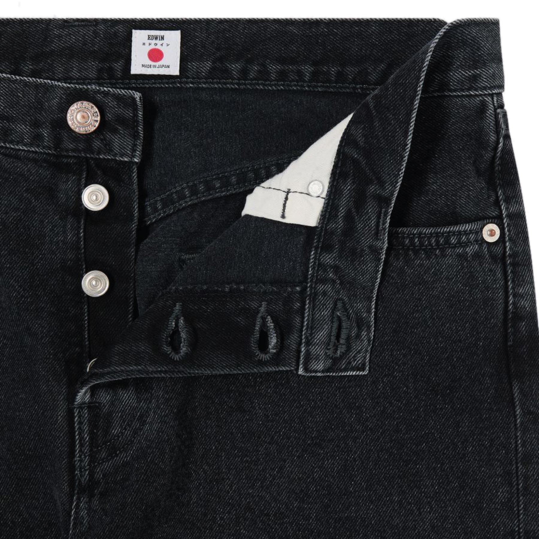 Slim Tapered Kaihara Black Dark Used