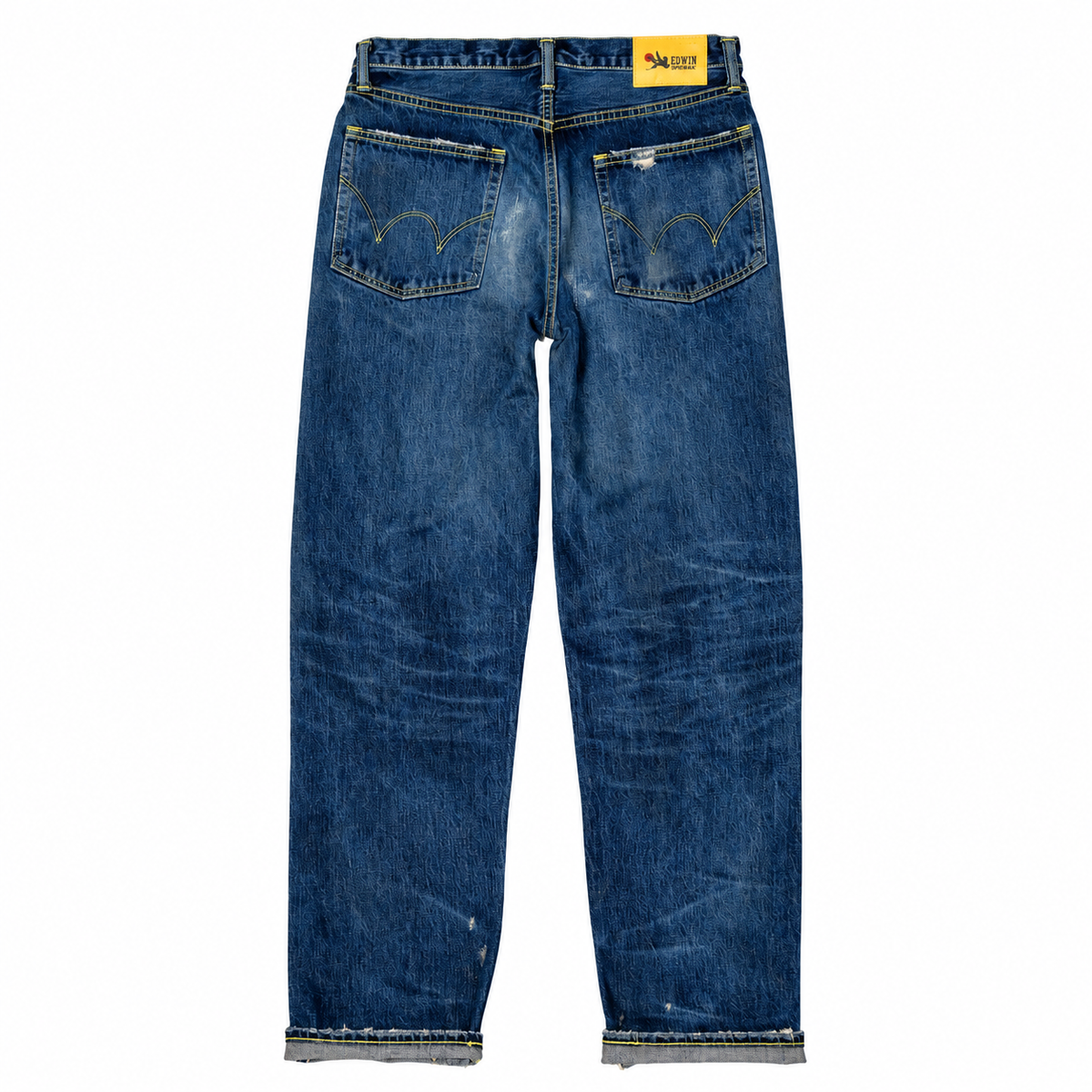 Loose Jeans Blue Dark Used Repair