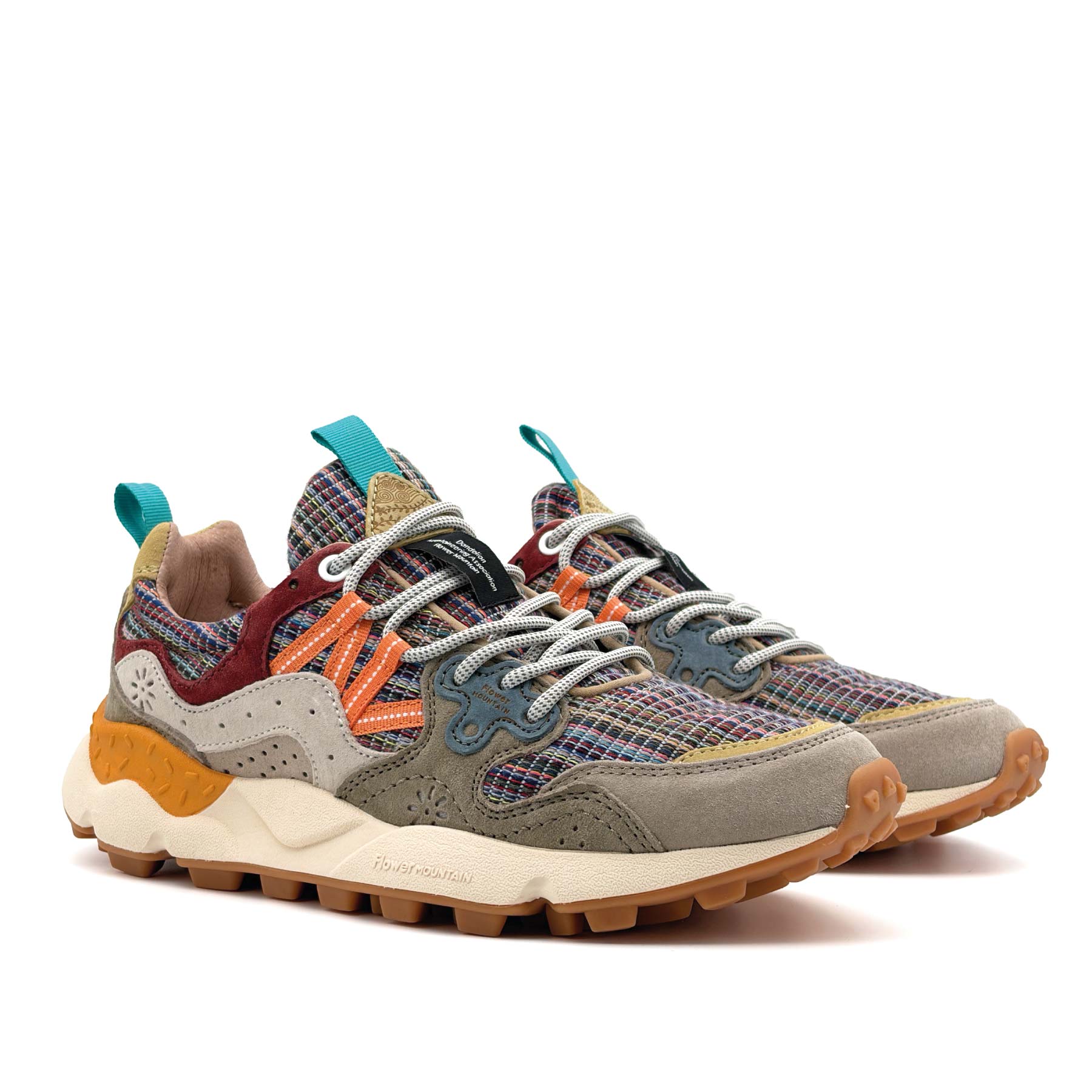 Yamano 3 Uni Suede Cotton Striped Grey Military Rust