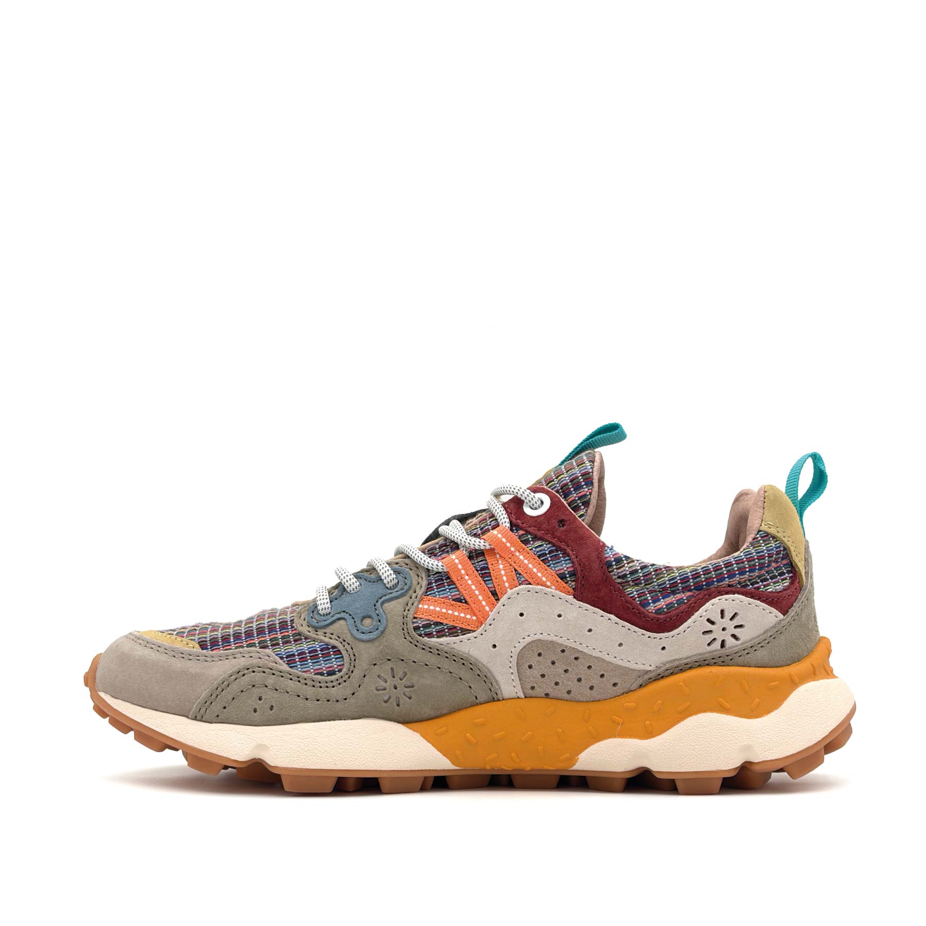Yamano 3 Uni Suede Cotton Striped Grey Military Rust