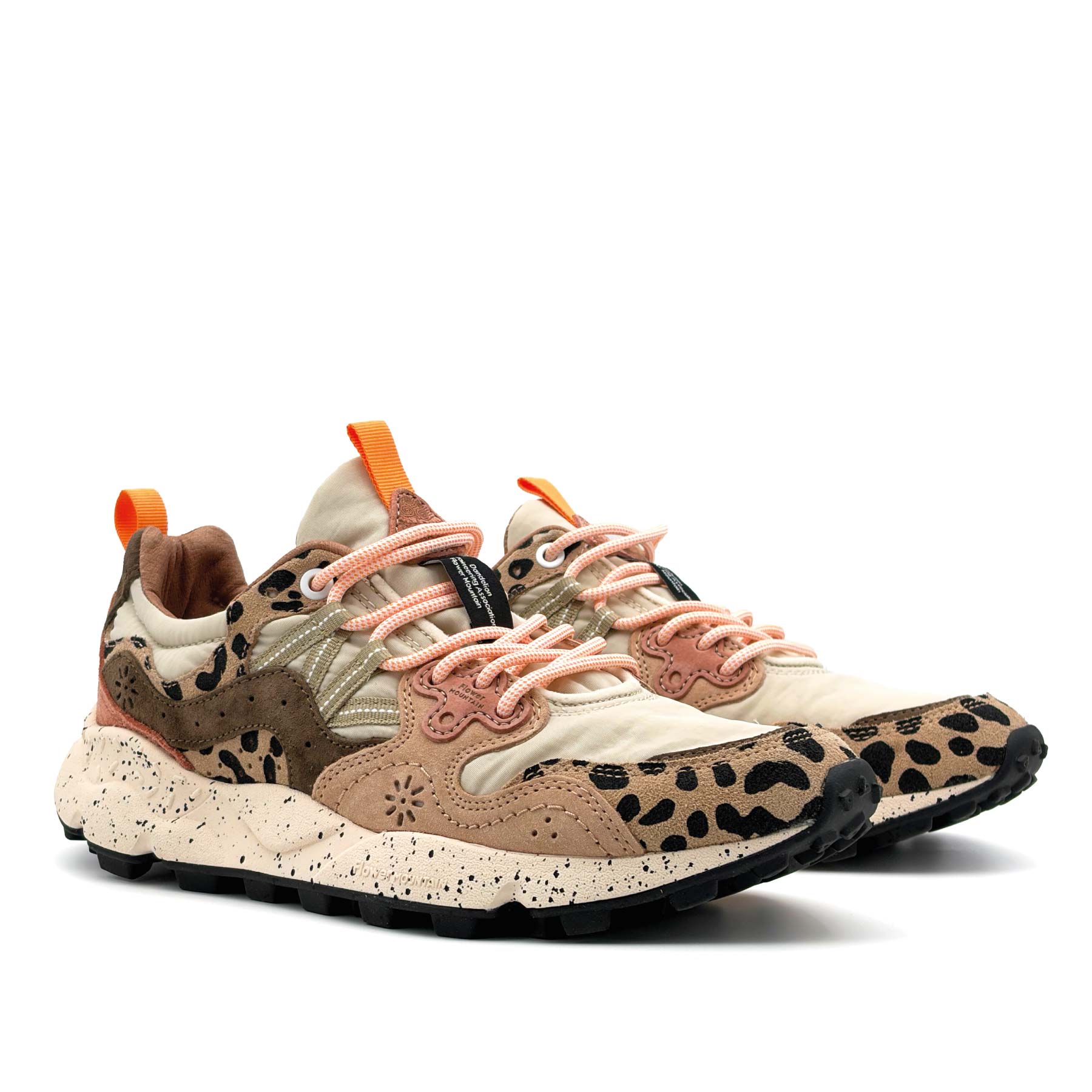 Yamano 3 Uni Suede Print Nylon Beige Milk Light Brown