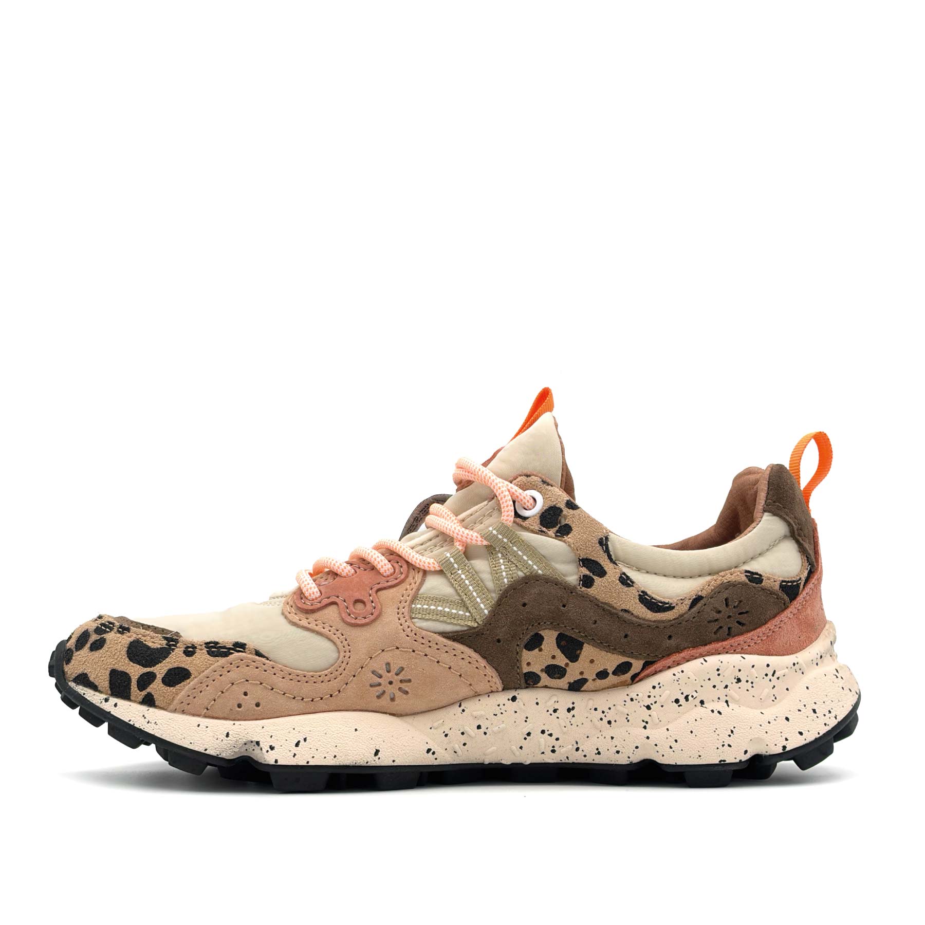 Yamano 3 Uni Suede Print Nylon Beige Milk Light Brown