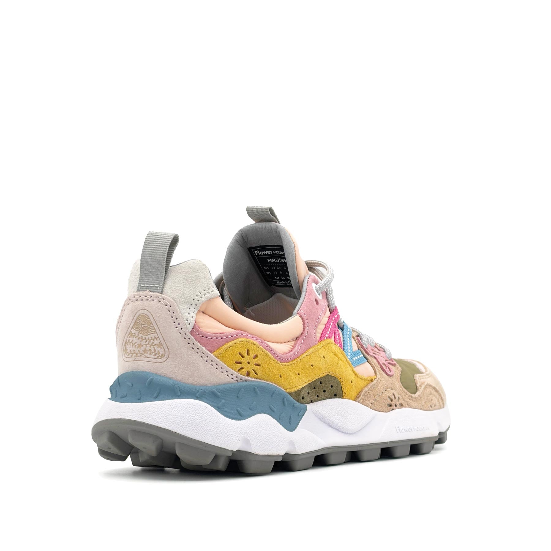 Yamano 3 Woman Suede Nylon Beige Militare Pink