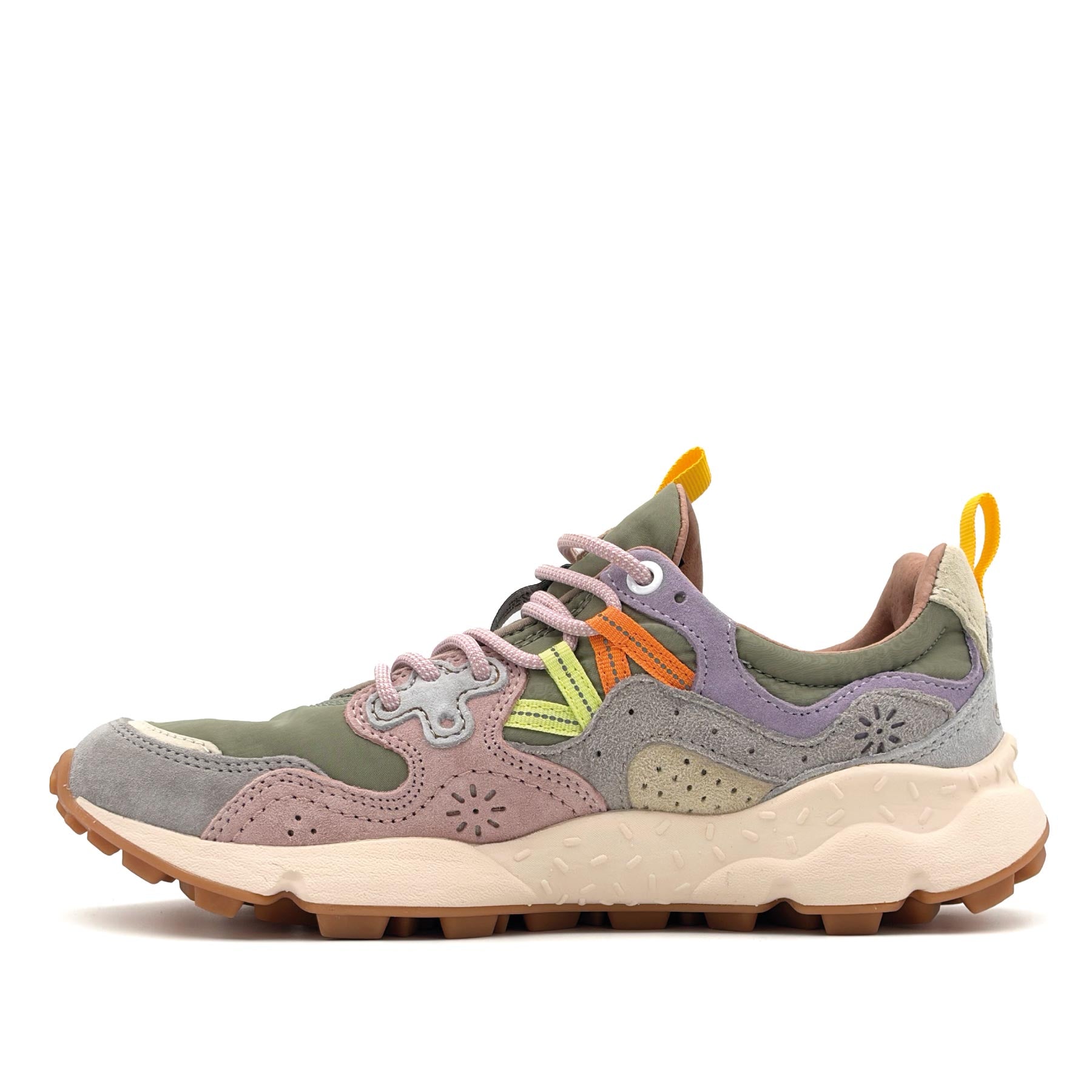 Yamano 3 Woman Suede Nylon Light Grey Militare Cipria