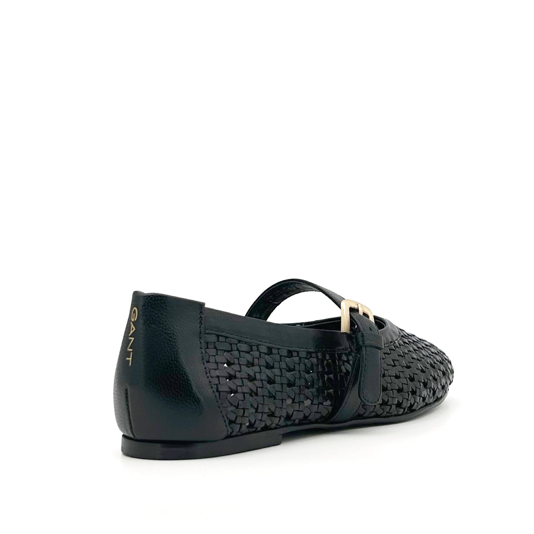 Chadii Ballerina Black Goat Leather