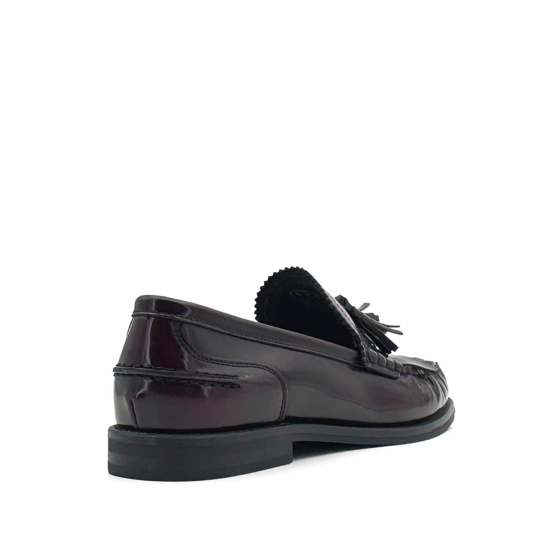 Gracelyn Loafer Dark Bordeaux Leather Tassle