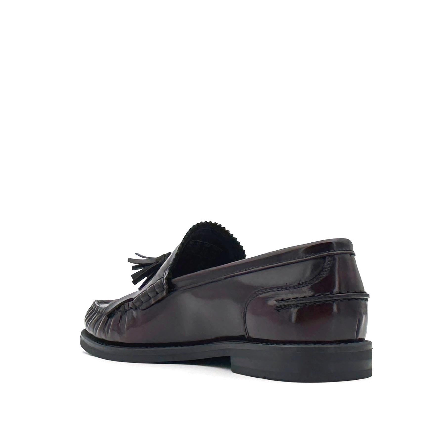 Gracelyn Loafer Dark Bordeaux Leather Tassle