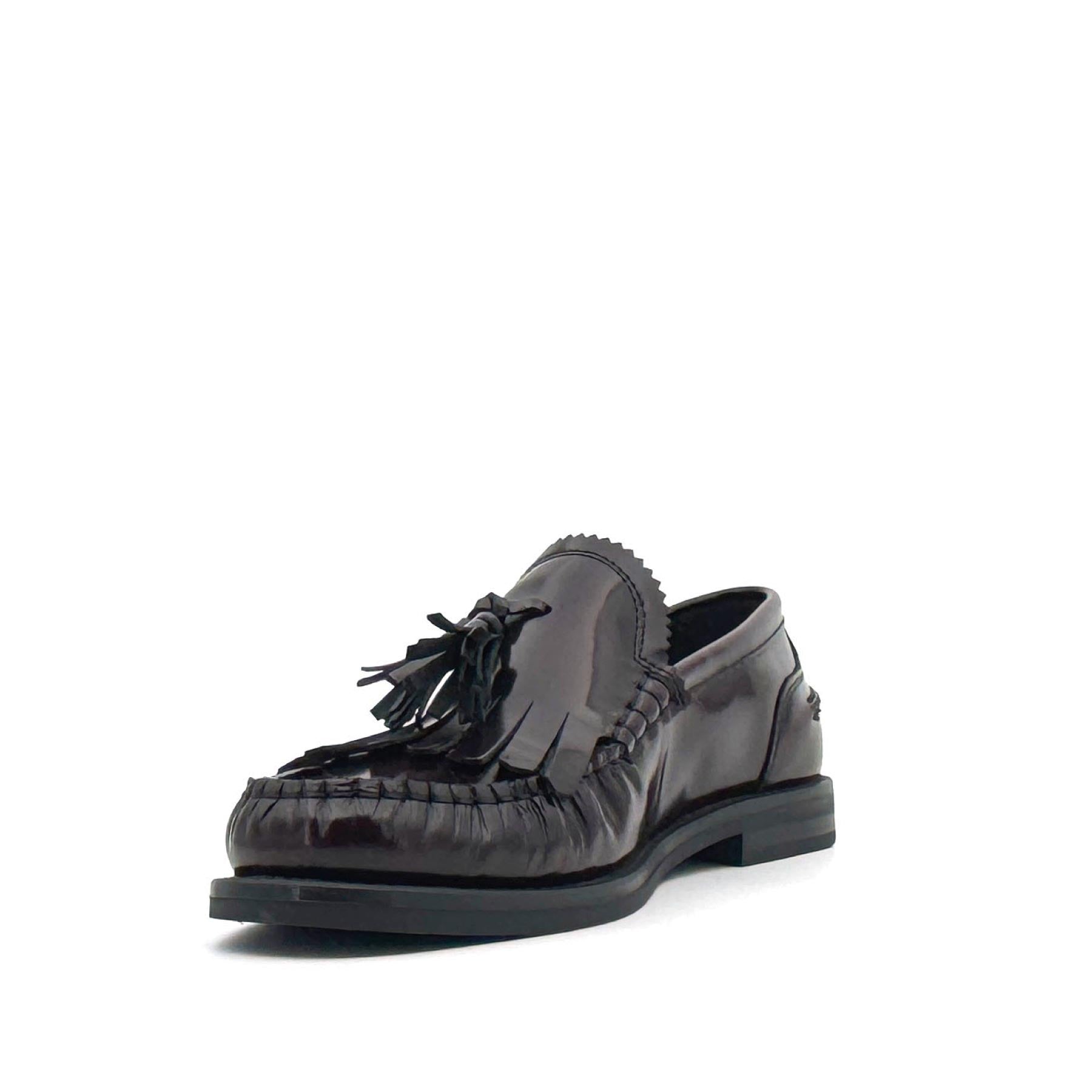 Gracelyn Loafer Dark Bordeaux Leather Tassle